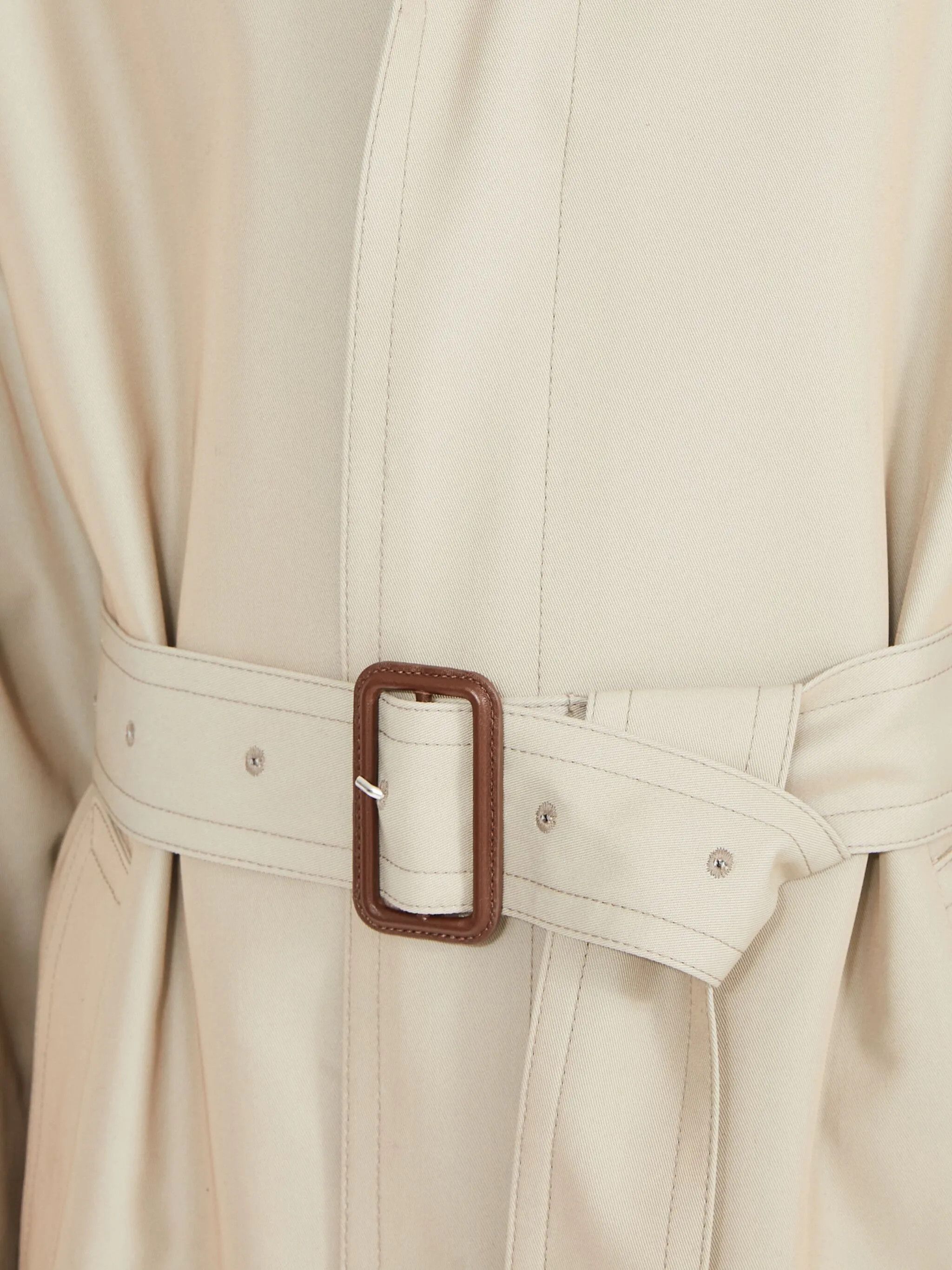 Maison Margiela o1w1db10226 Layered Belted Trench Coat in Beige Size US L / EU 52-54 / 3 - 7 Thumbnail