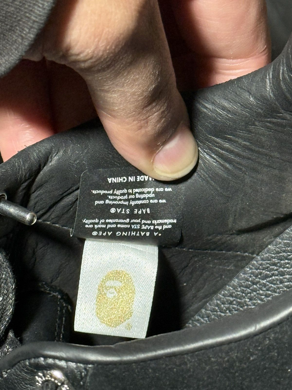Bape Bapesta Low 'Black' 1G70191042 Men’s Size 12 Damaged Box lid Size US 12 / EU 45 - 10 Thumbnail
