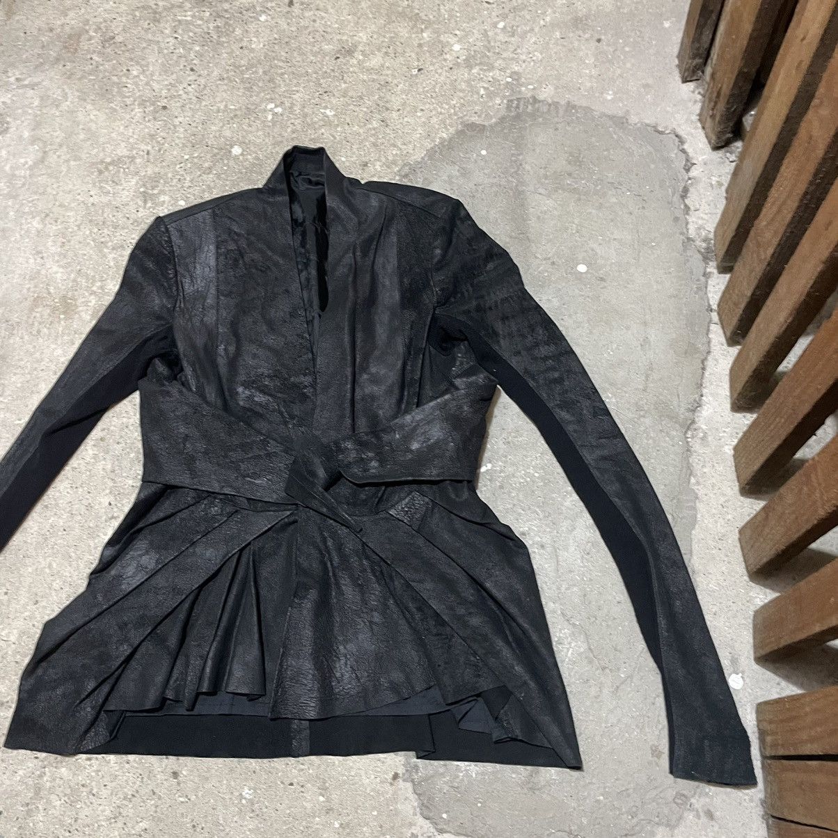 Rick Owens Runway rick owens leather jacket Size L / US 10 / IT 46 - 5 Thumbnail
