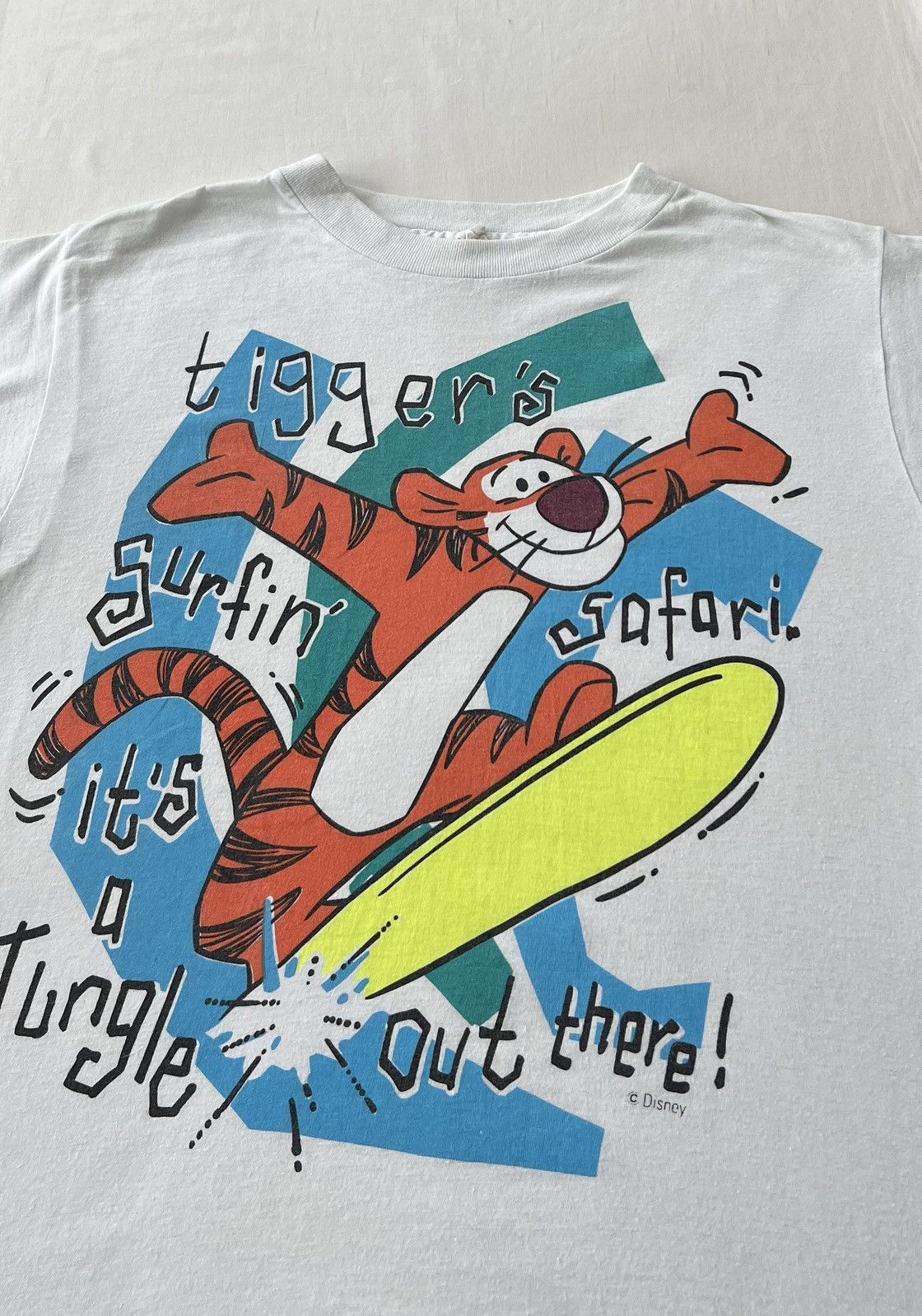 Disney Vintage 80s Tigger Disney Cartoon White T-shirt Size US M / EU 48-50 / 2 - 3 Thumbnail