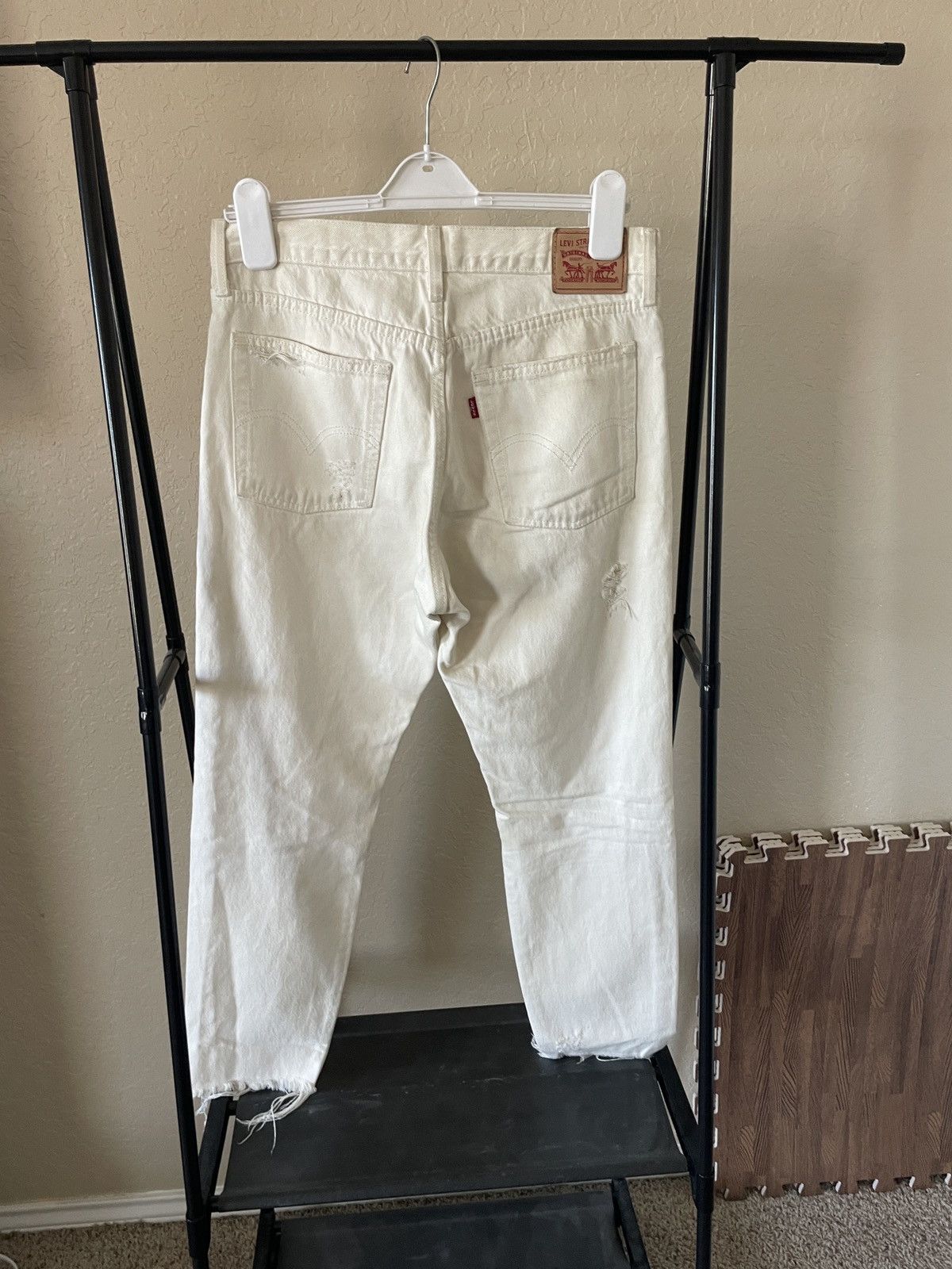Levi's Vintage Clothing Distressed Antiqued Cutoff Button Fly cropped jeans Size US 30 / EU 46 - 3 Thumbnail