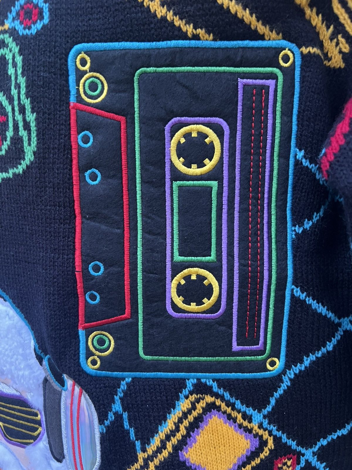 Designer Rare Christmas DJ Santa Retro 80s Look Ugly Sweater Unisex M Size US M / EU 48-50 / 2 - 3 Thumbnail