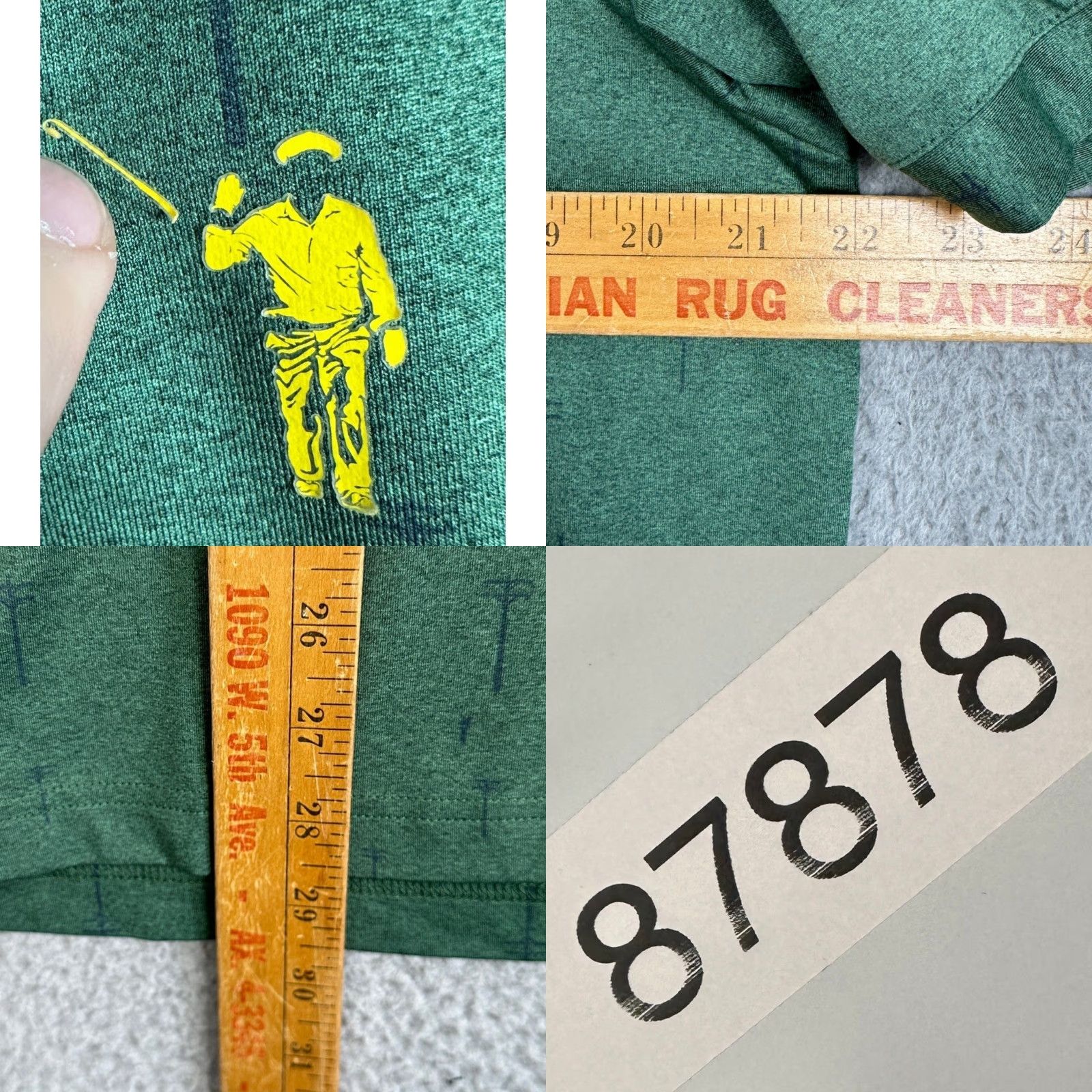 Vintage William Murray Polo Shirt Mens Large Green Golf Telephone Poles Print Logo Polo Shirt Mens Green Golf Polo Shirt Size US L / EU 52-54 / 3 - 8 Thumbnail