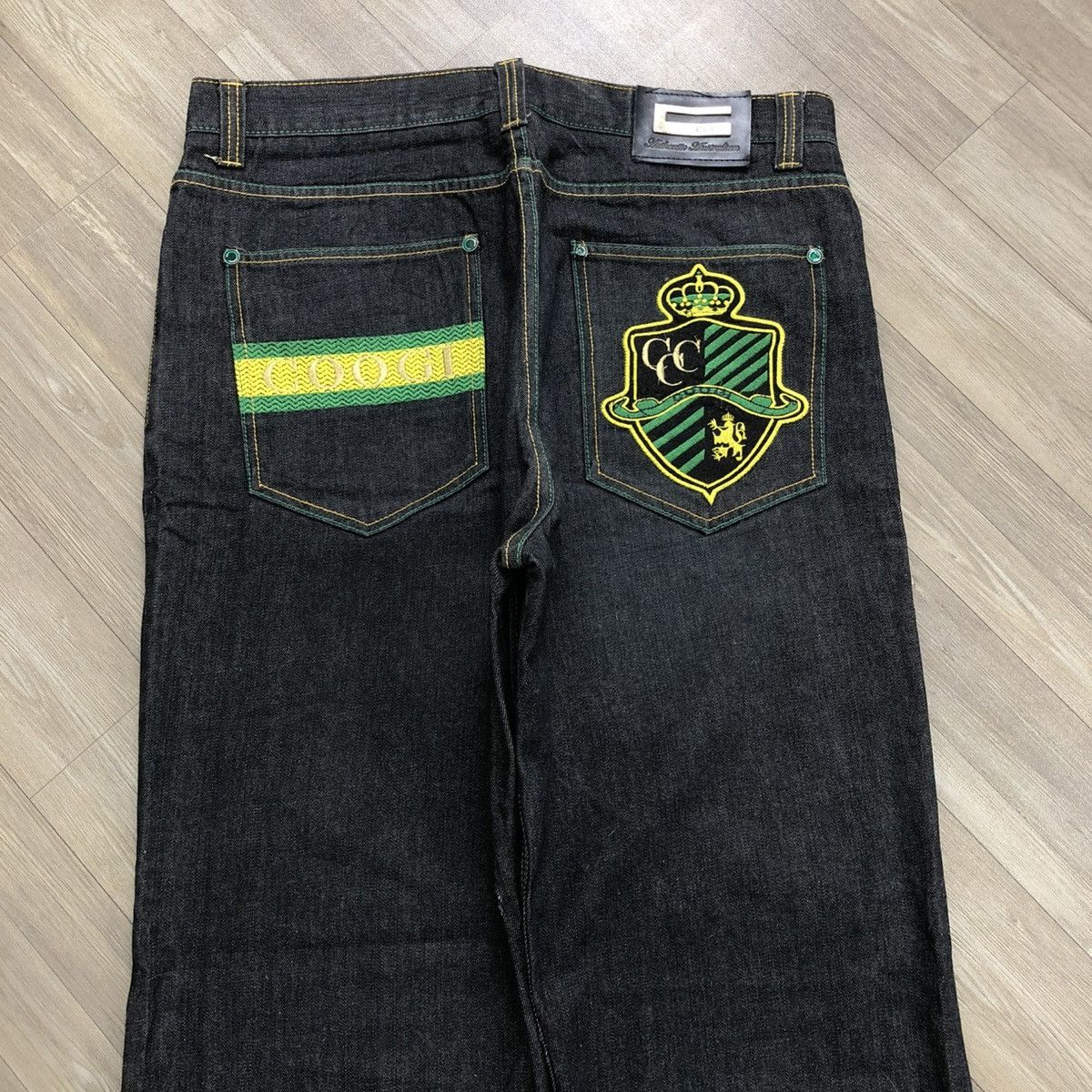 Coogi × Japanese Brand × Vintage RARE🇯🇲 Y2K Vintage Coogi Jamaica Baggy Embroidered Jeans Size US 40 / EU 56 - 2 Thumbnail