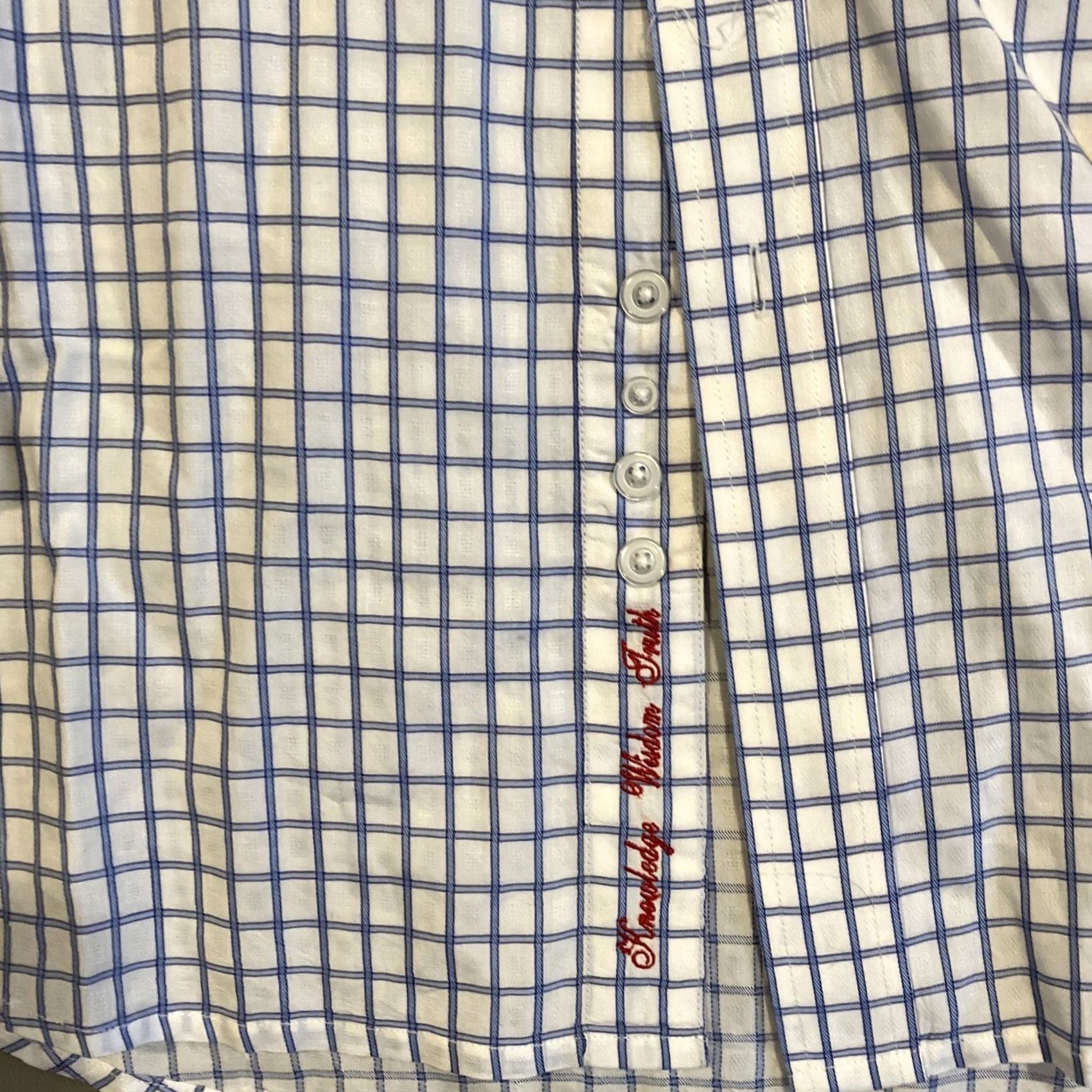 Robert Graham Robert Graham Button-Up Shirt Casual Box Check Blue 2XL Classic Fit Men’s Long Sleeve Cotton Button-Down Shirt Size US XXL / EU 58 / 5 - 3 Thumbnail