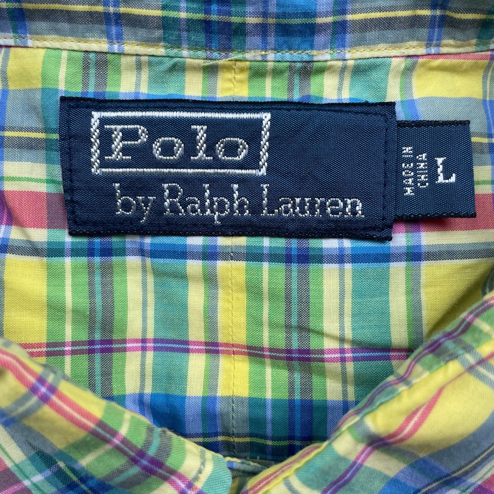 Polo Ralph Lauren VTG Polo Ralph Lauren Men's 100% Cotton Work Shirt Pastel Pl Size US L / EU 52-54 / 3 - 3 Thumbnail