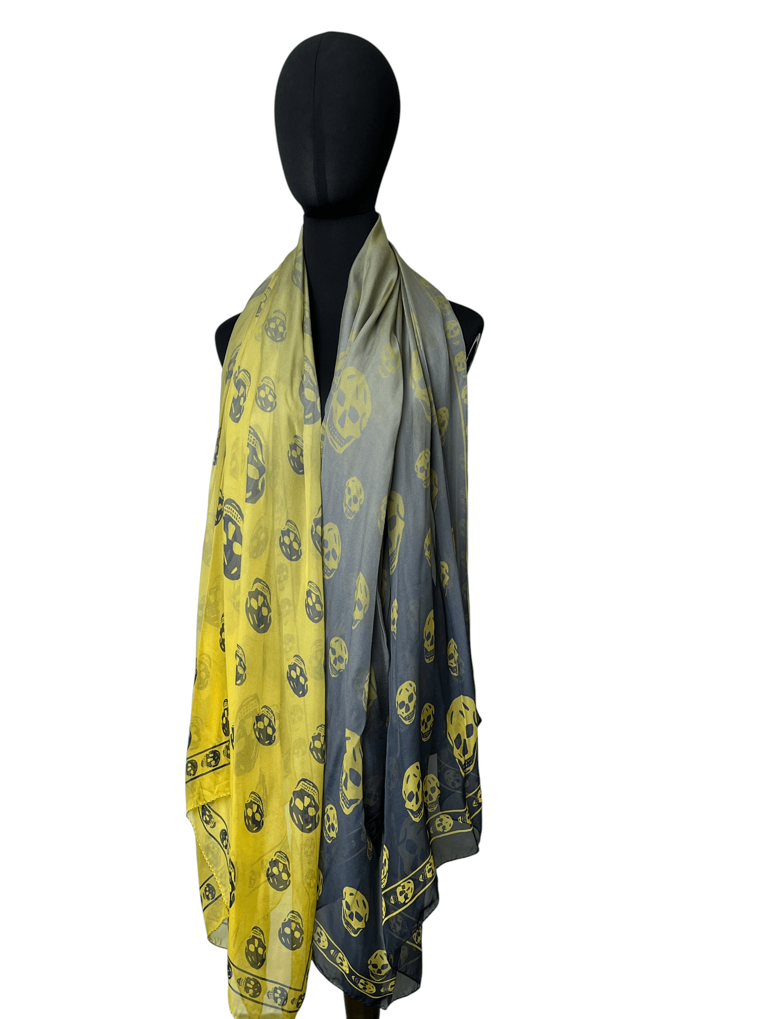 Multicolour Rectangular Scarf With Skull Pattern