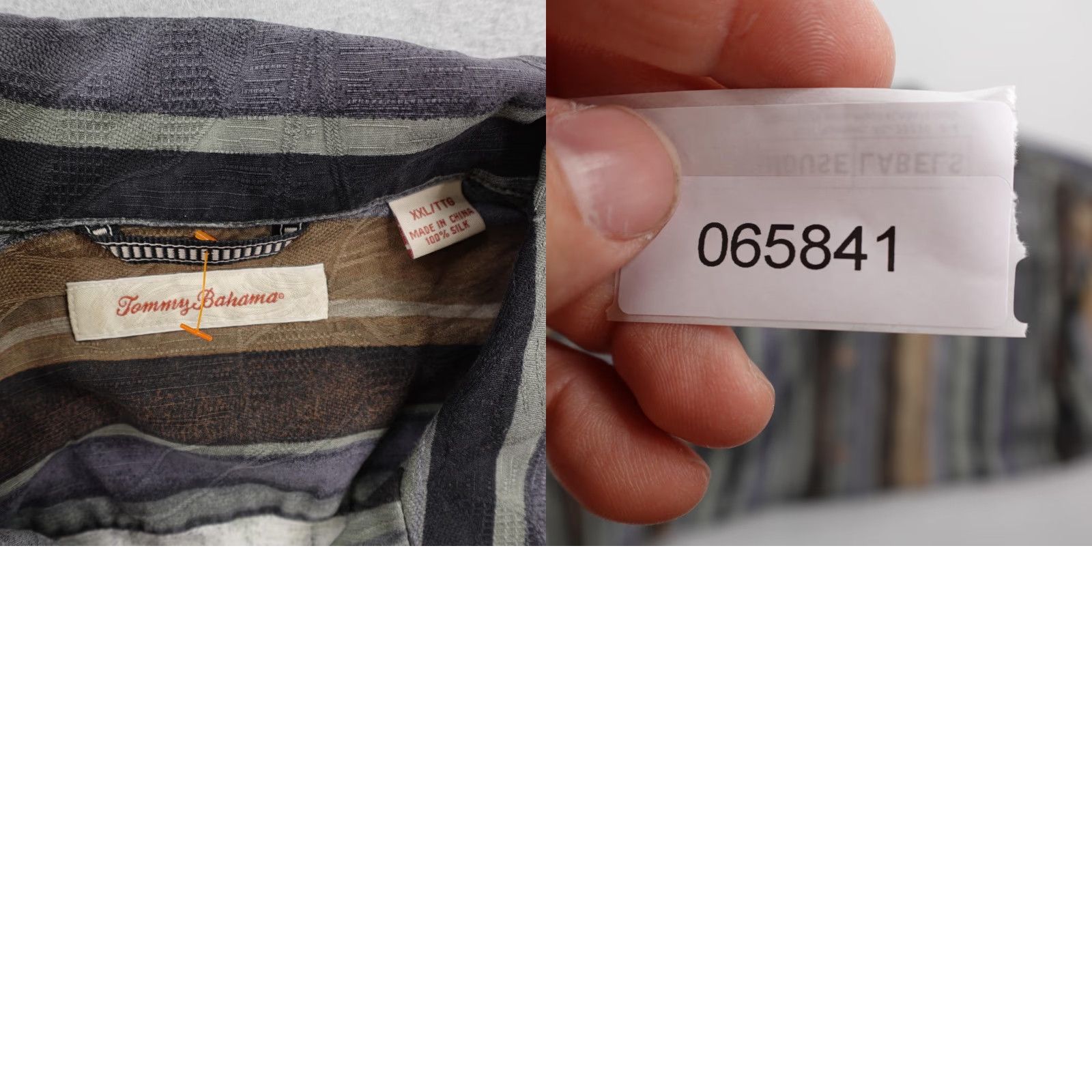 Tommy Bahama VINTAGE Tommy Bahama Shirt Men 2XL Striped Silk Camp Button-Up Brown Gray Black Short Sleeve Adult 2XL Beach Tropical Mens Size US XXL / EU 58 / 5 - 8 Thumbnail