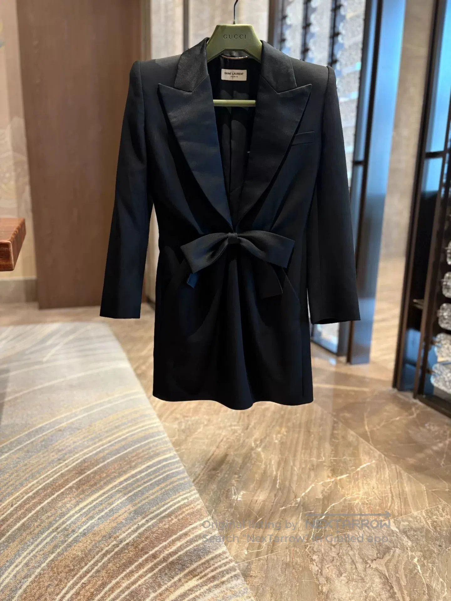 Saint Laurent Paris Saint Laurent Black Bow Blazer Dress. Size M / US 6-8 / IT 42-44 - 3 Thumbnail