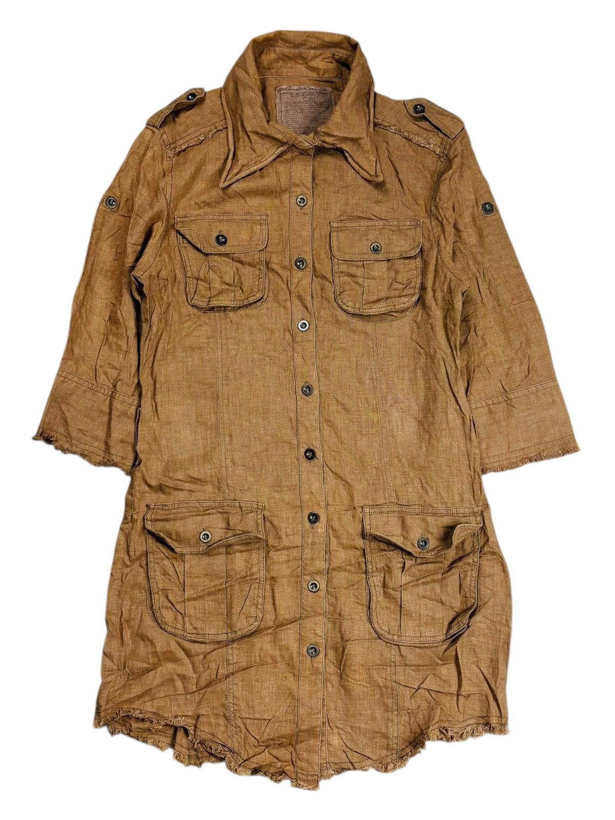GOA 2000s GOA - Fryed Apocalyose Style Cargo Button Shirt Size US M / EU 48-50 / 2 - 1 Thumbnail