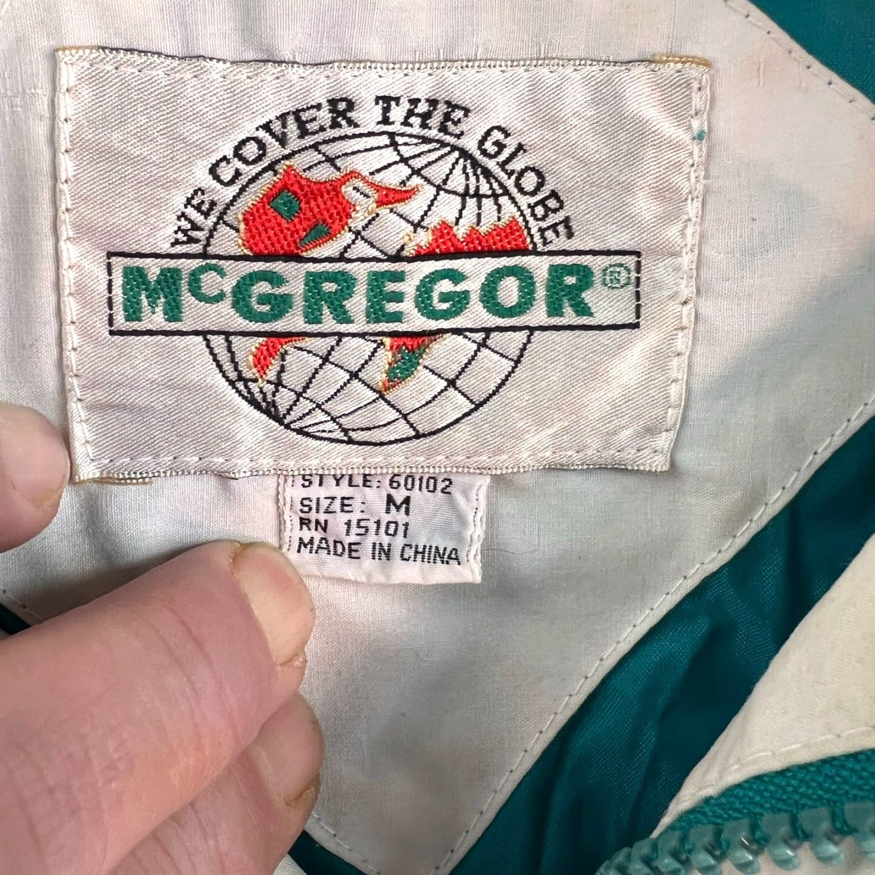 McGregor VINTAGE McGregor Windbreaker Shirt Adult M Purple Teal Retro 70s Mens Size US M / EU 48-50 / 2 - 6 Thumbnail