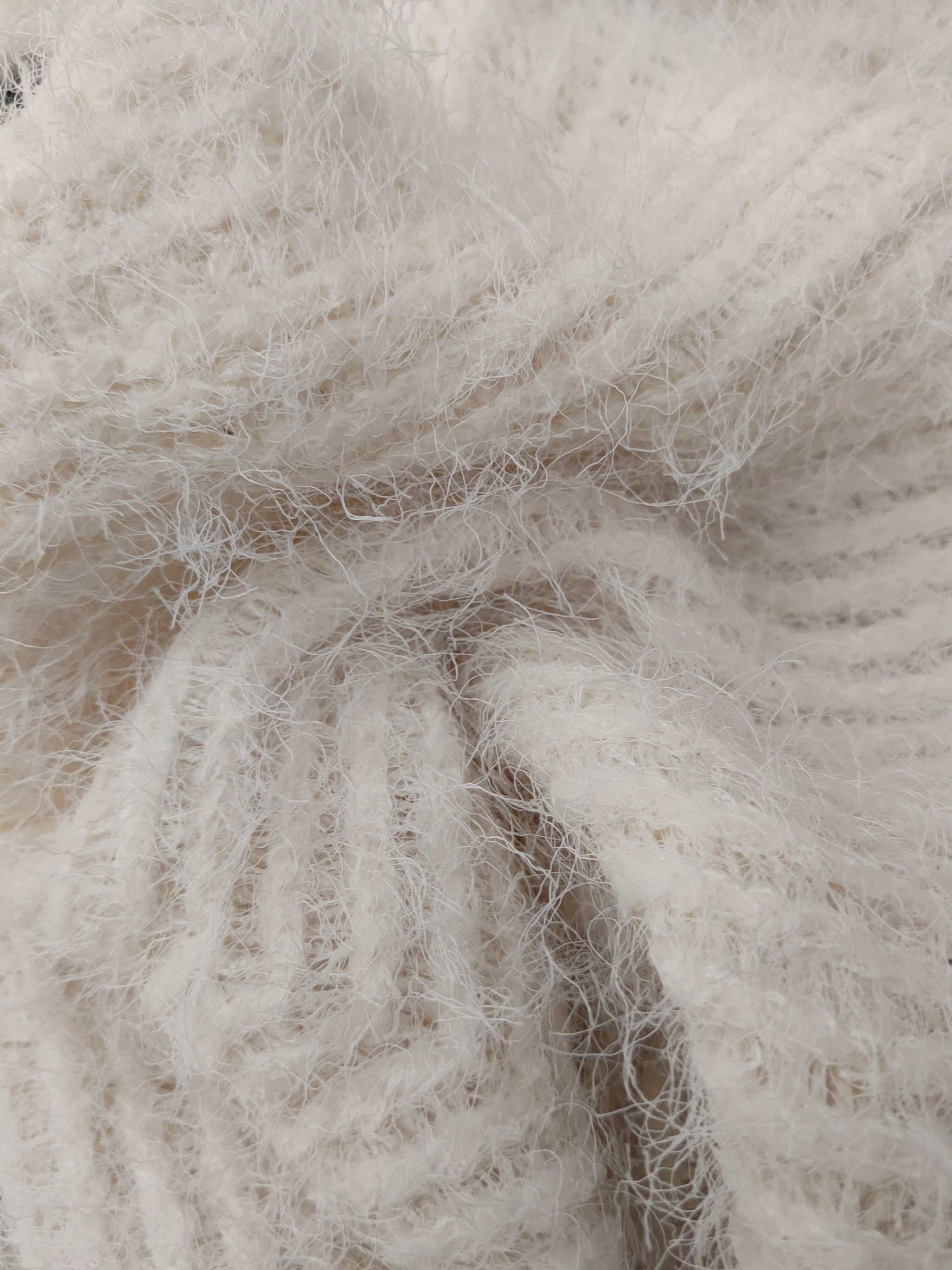 Japanese Brand Popeye Ivory Shag Shaggy Fur Mohair Knitwear #W1633 Size L / US 10 / IT 46 - 10 Thumbnail