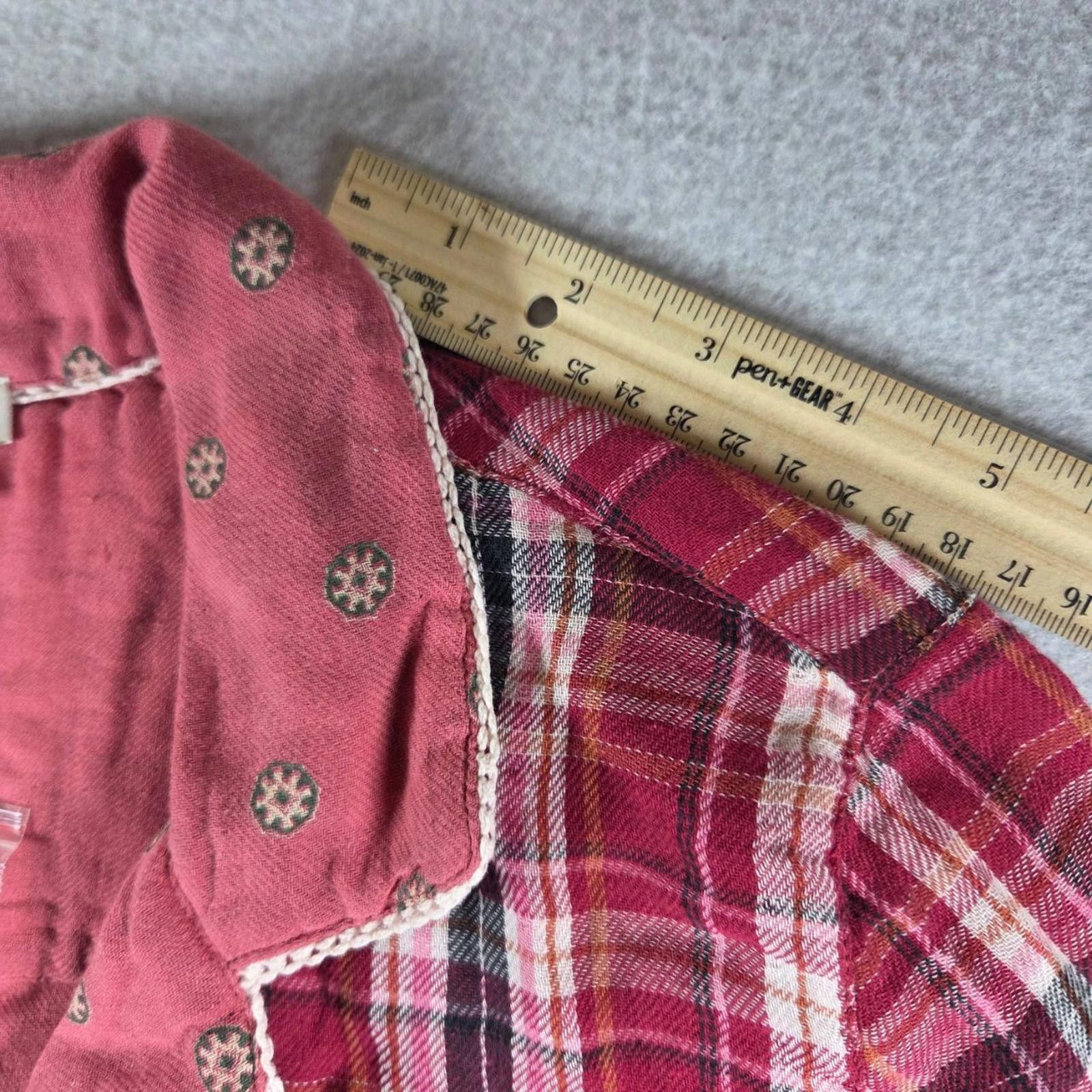 Sundae School Sundance Women's Button Up Top Small Red Plaid Flannel Size S / US 4 / IT 40 - 9 Thumbnail