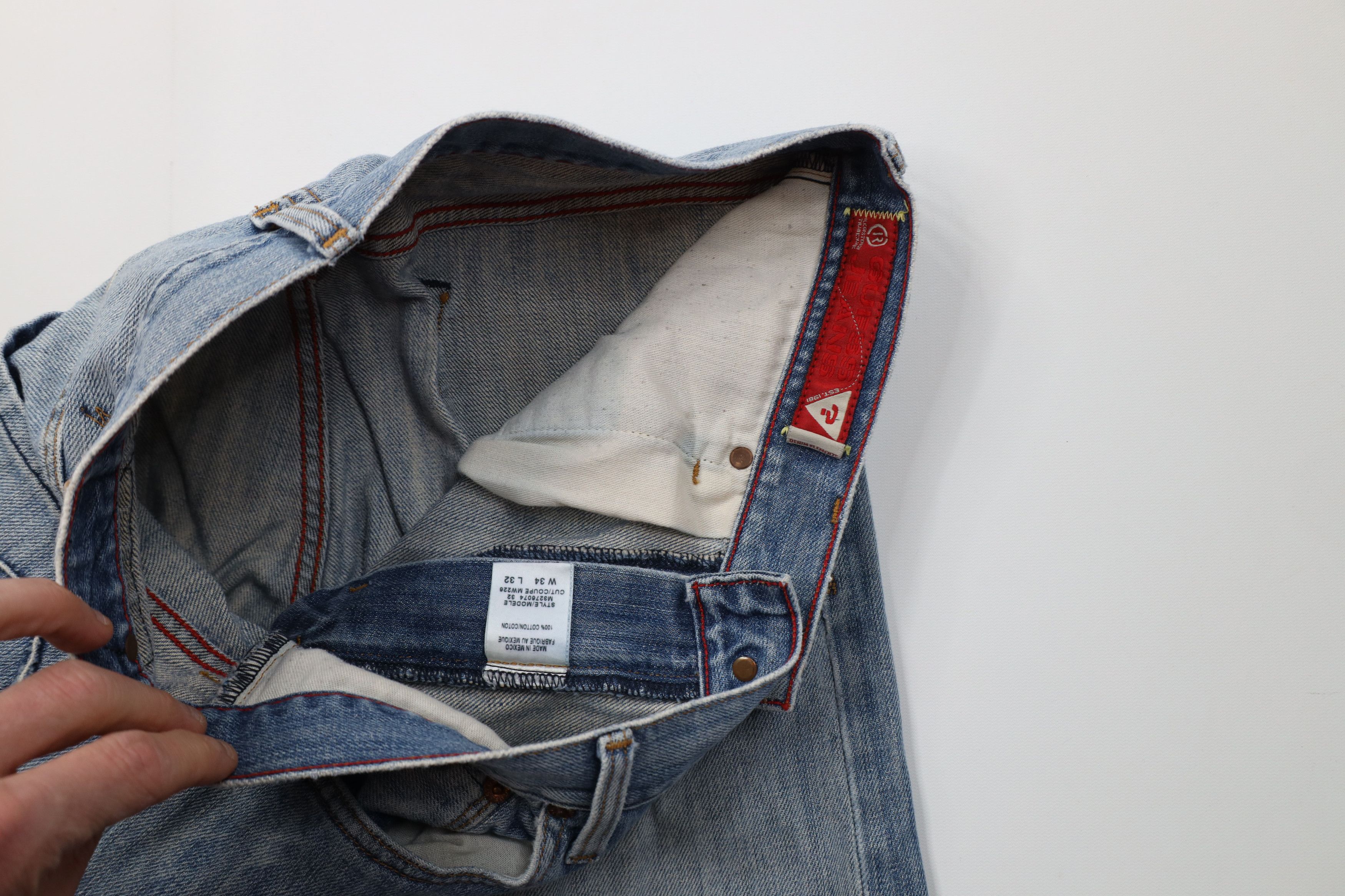 Guess Vintage 90s Y2K Guess Jeans Flared Wide Leg Denim Jeans Blue Size US 34 / EU 50 - 8 Thumbnail