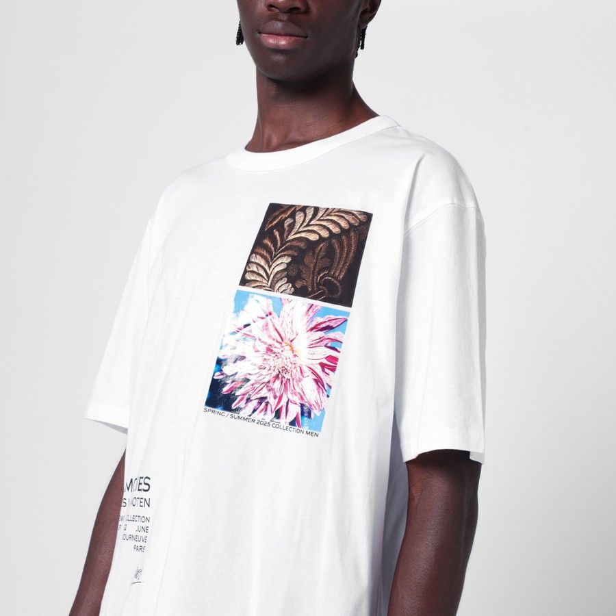 Dries Van Noten o1d2blof0225 Oversized Cotton T-Shirt in White Size US M / EU 48-50 / 2 - 4 Thumbnail