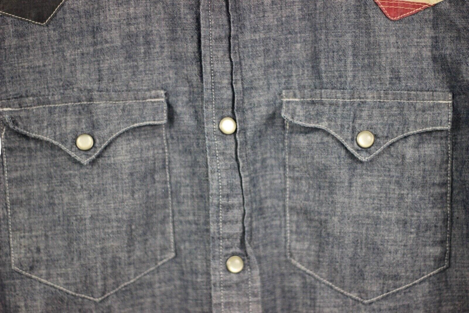 Denim & Supply Ralph Lauren Denim & Supply Ralph Lauren Pearl Snap USA Flag Shirt Sz S Size US S / EU 44-46 / 1 - 4 Thumbnail