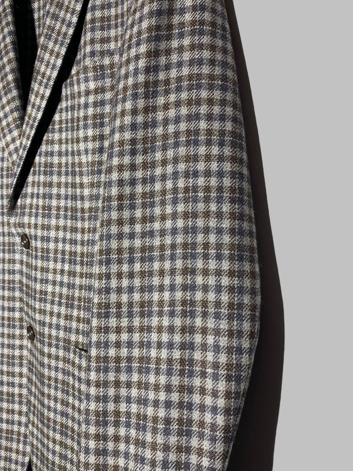 Ermenegildo Zegna Ermenegildo Zegna Soft-Constructed Checked Cashmere Blazer Size 48R - 11 Thumbnail