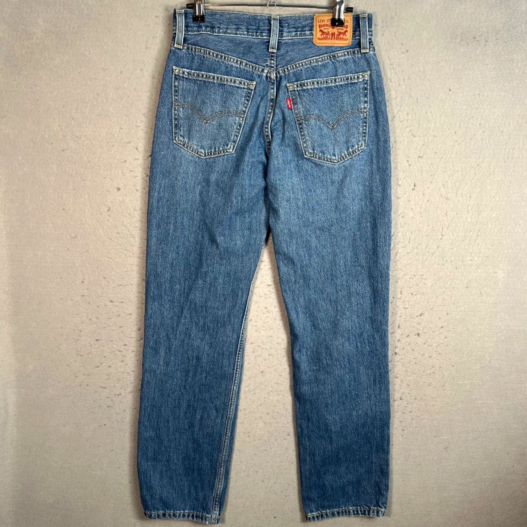 Levi's Levis Womens Size 25 Low Pro Straight Jeans Distressed Blue Denim Size 42" / US 20 - 2 Thumbnail