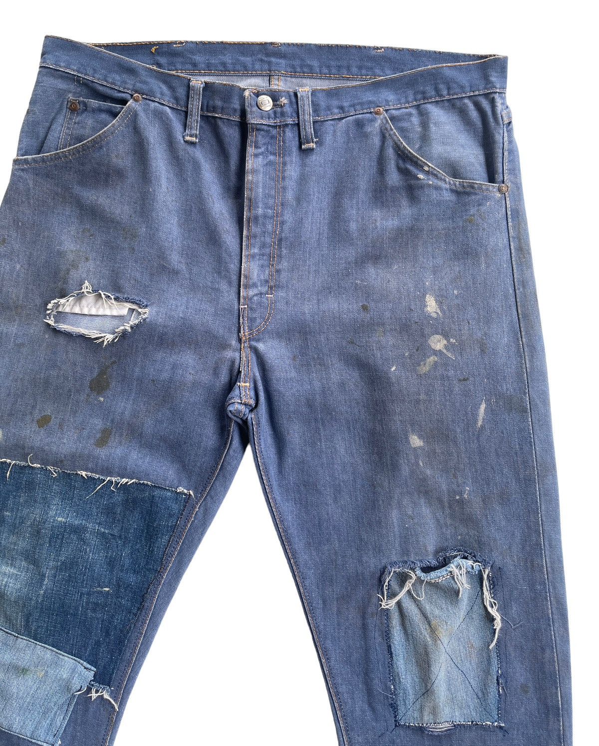 Original Montgomery 1950s Powr House 101 Selvedge Distressed Denim Size US 38 / EU 54 - 3 Thumbnail