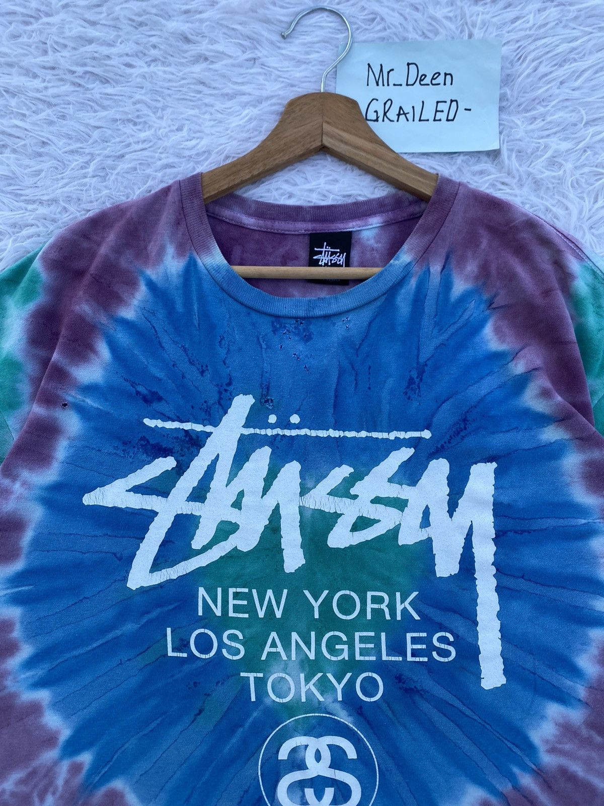 Stussy Rare Vintage Stussy Tie Dye Tshirt Size US L / EU 52-54 / 3 - 8 Thumbnail