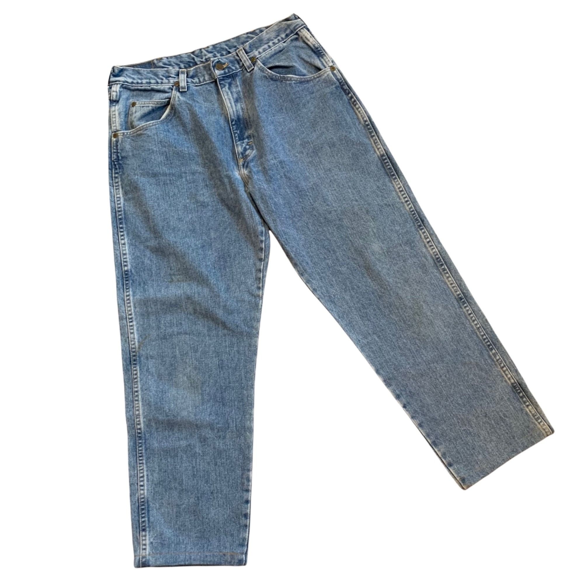 Vintage Vintage Wrangler Light Wash Relaxed Denim Jeans 34 x 30 USA Size US 34 / EU 50 - 4 Thumbnail