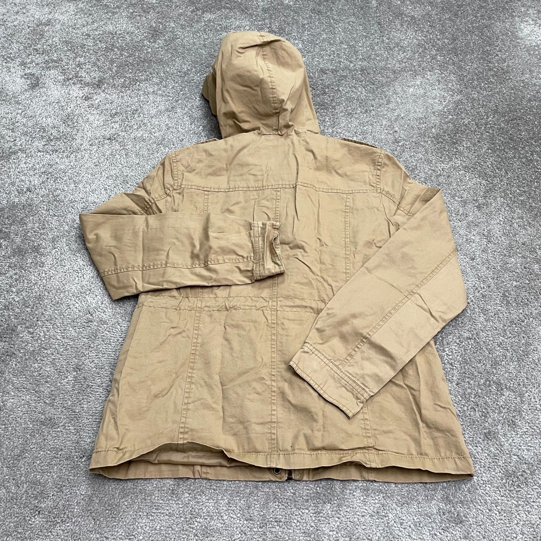 Forever 21 FOREVER 21 Cargo Hoodie Jacket Women M Brown Cotton Full Zip Outdoor Casual Size M / US 6-8 / IT 42-44 - 2 Thumbnail