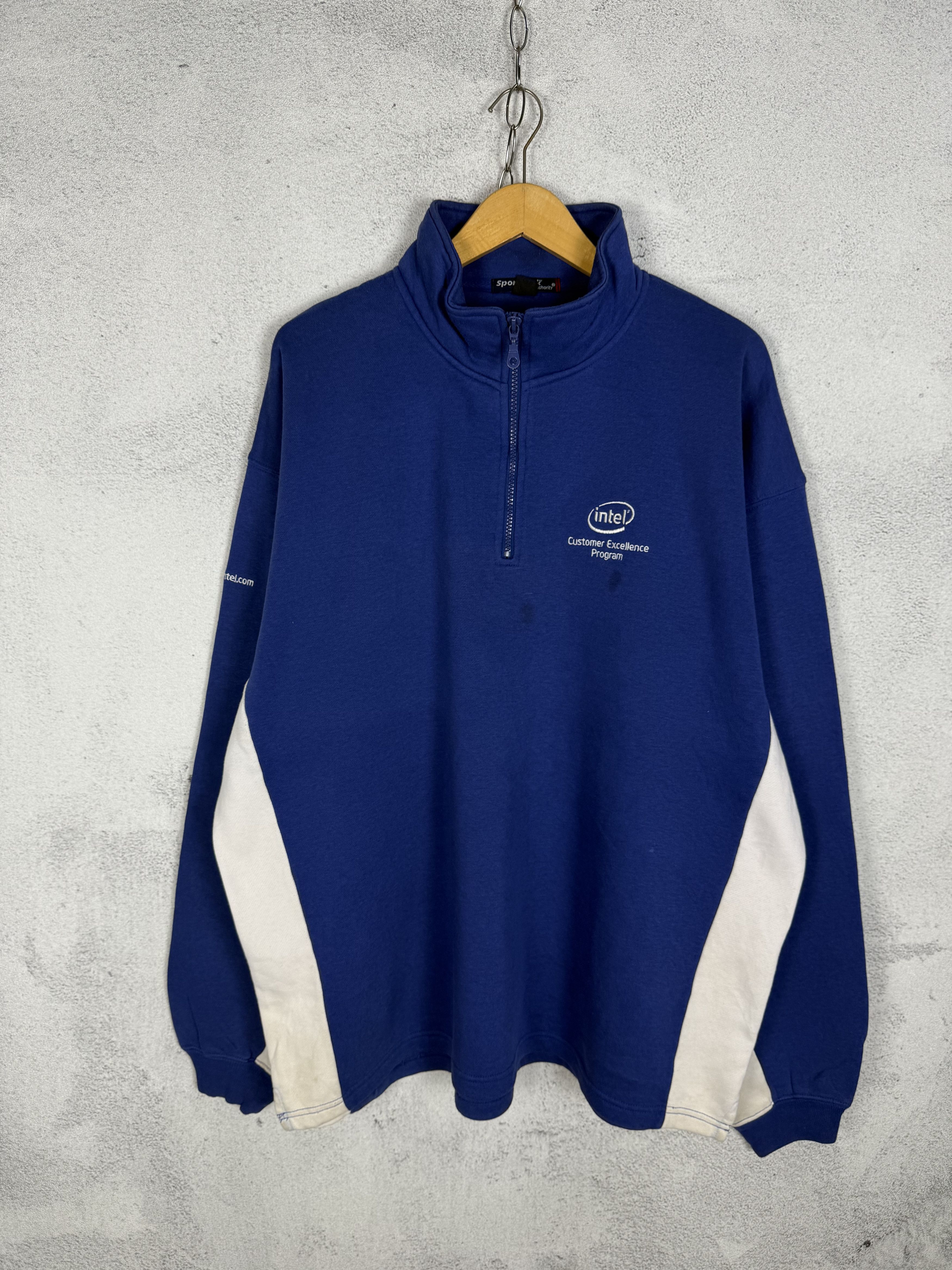 Vintage Vintage Intel Half Zip Sweatshirt Size US XL / EU 56 / 4 - 4 Thumbnail