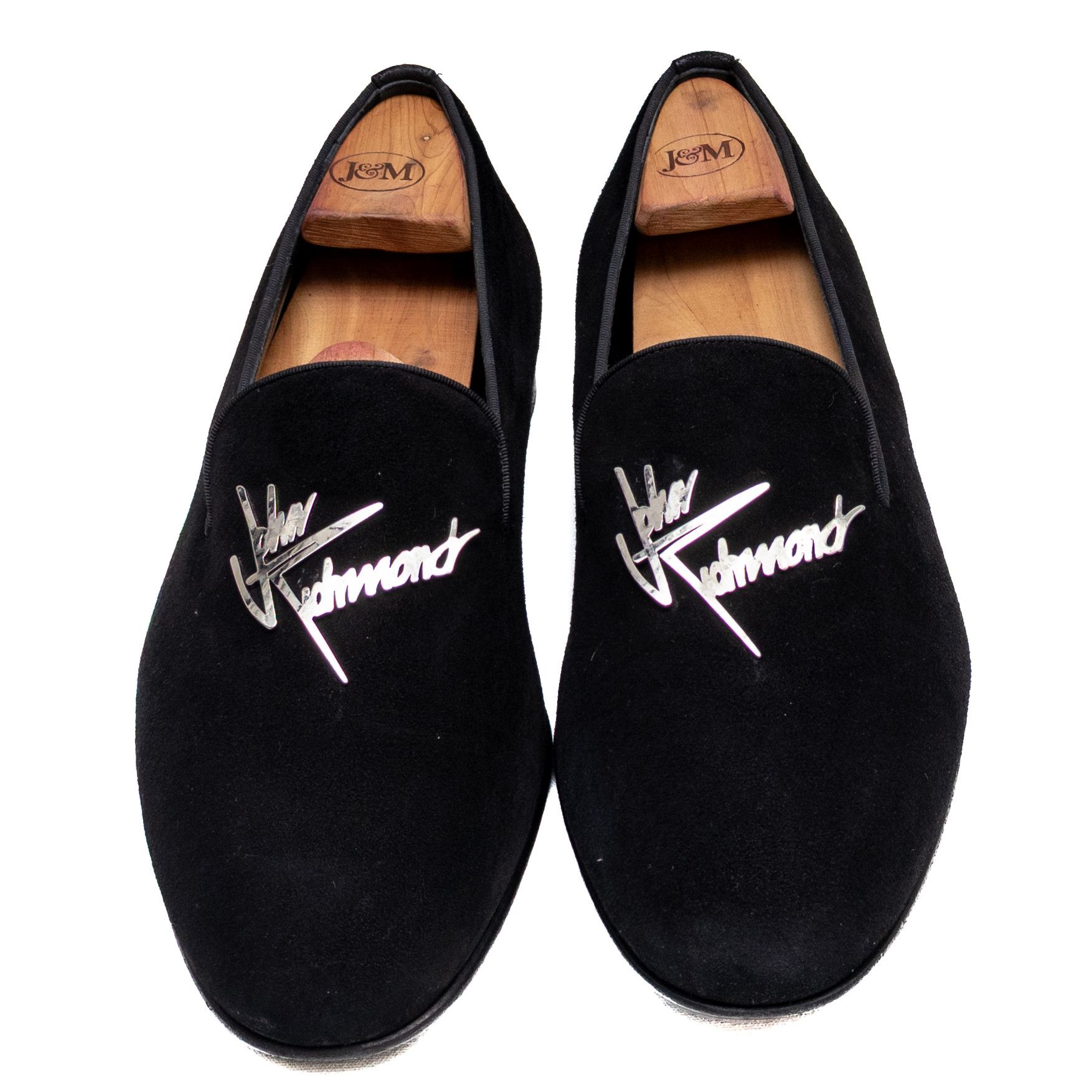 John Richmond John Richmond Men’s Black Suede Loafers – Metal Logo SZ 10 Size US 10 / EU 43 - 5 Thumbnail
