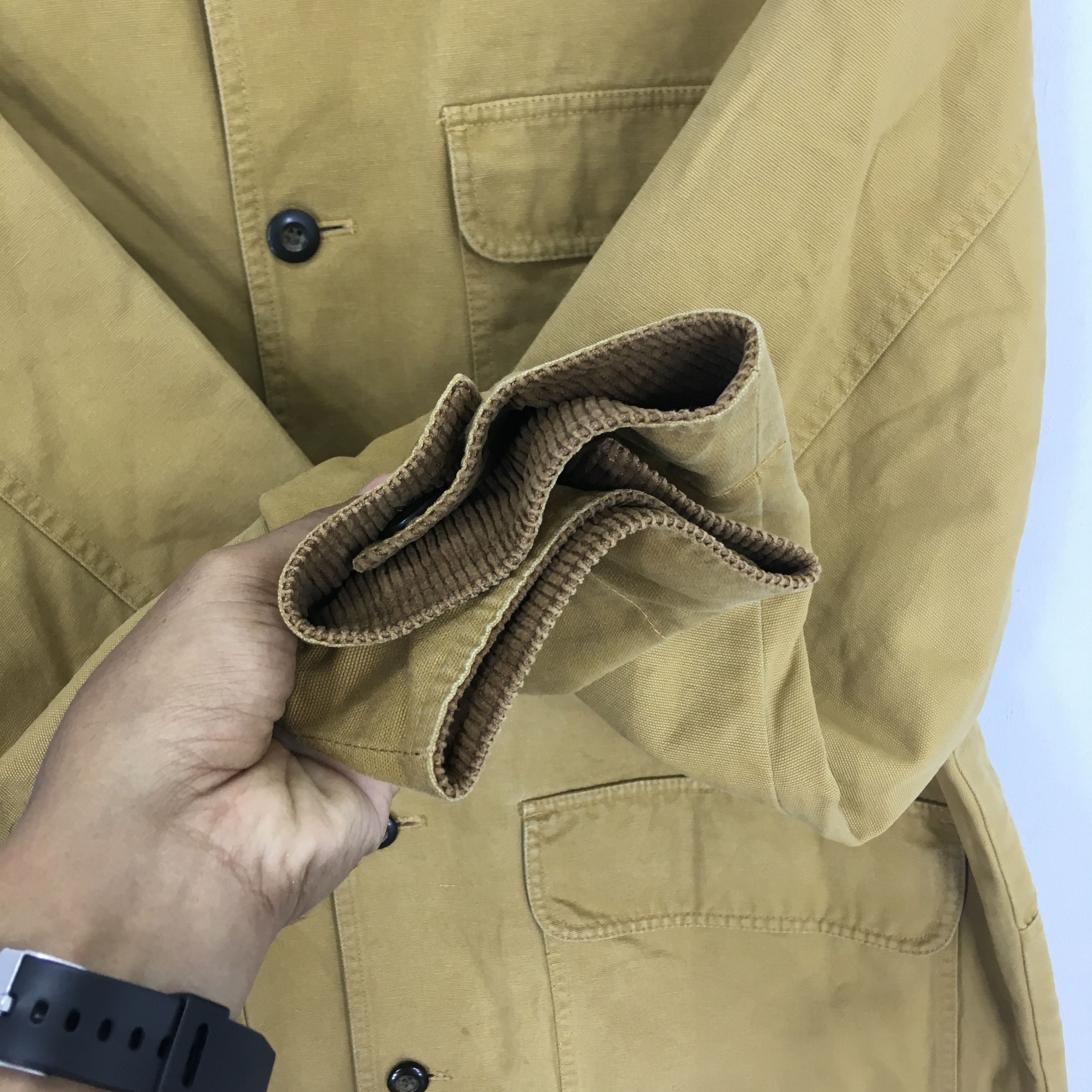 Vintage Vintage 90s Lucky Strike Hunting Brown Duck Chore Jacket Size US L / EU 52-54 / 3 - 8 Thumbnail