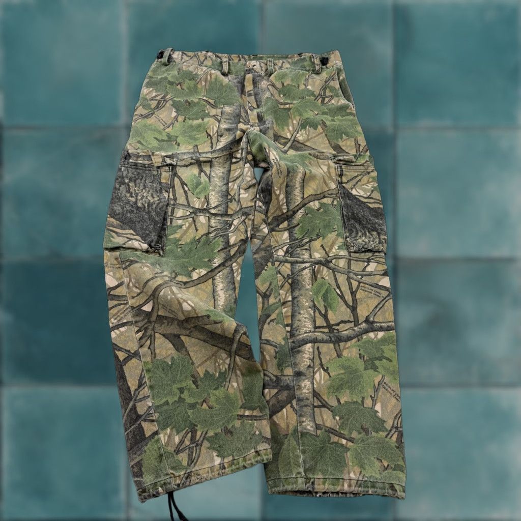 Vintage World Famous Sports Pants Mens XL Green Camo Cargo Adjustable Waist Hunting Size US 36 / EU 52 - 1 Thumbnail