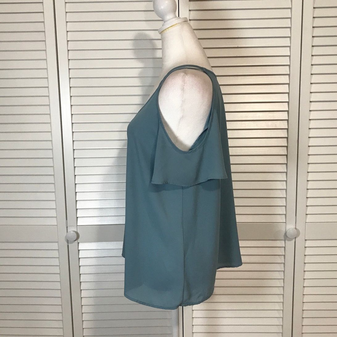 Other Active USA Boho Chic Green Flowy Tunic Blouse Women M Size M / US 6-8 / IT 42-44 - 2 Thumbnail