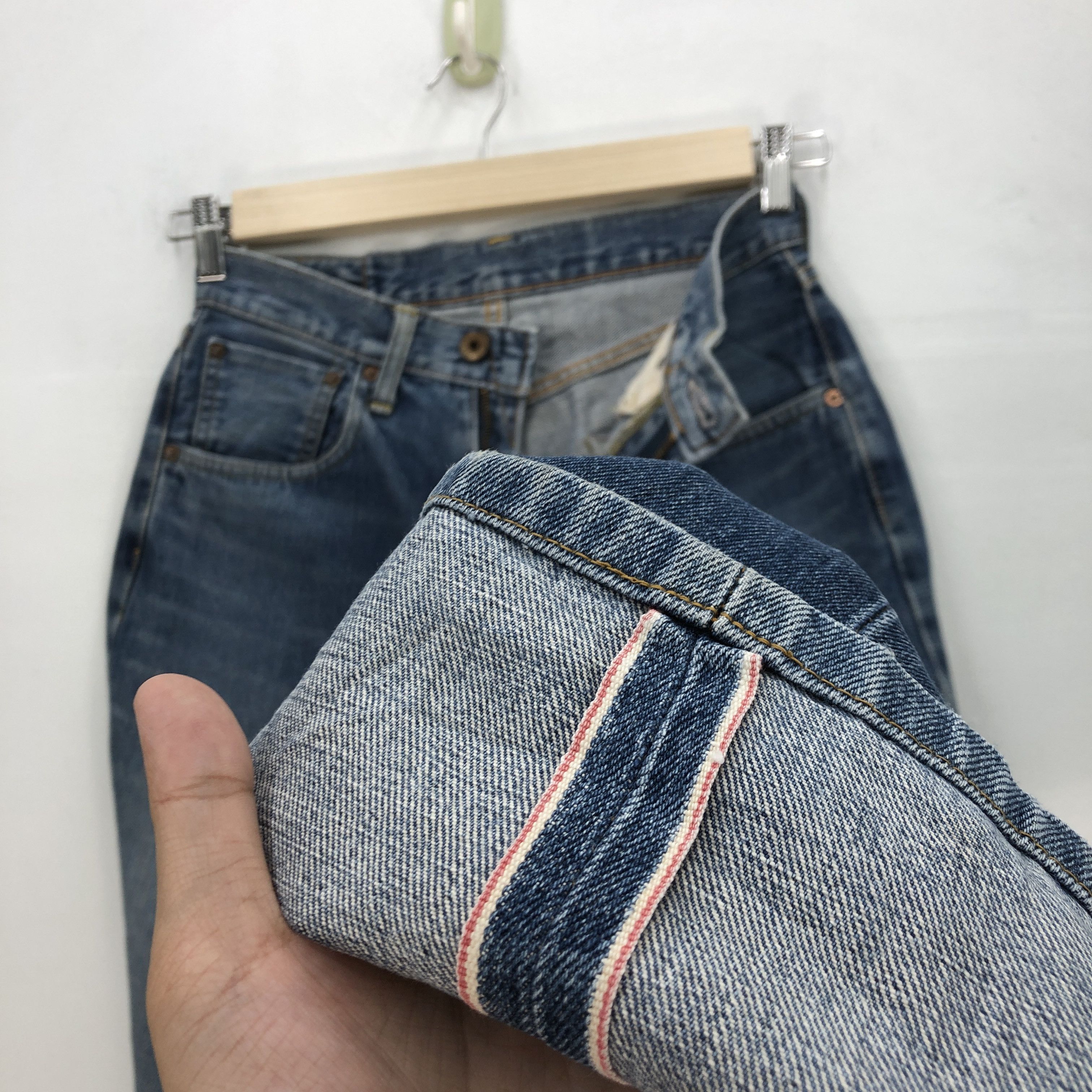 Japanese Brand Distressed Japanese Selvedge Jeans Edwin Redline Denim Size 26" / US 2 / IT 38 - 8 Thumbnail