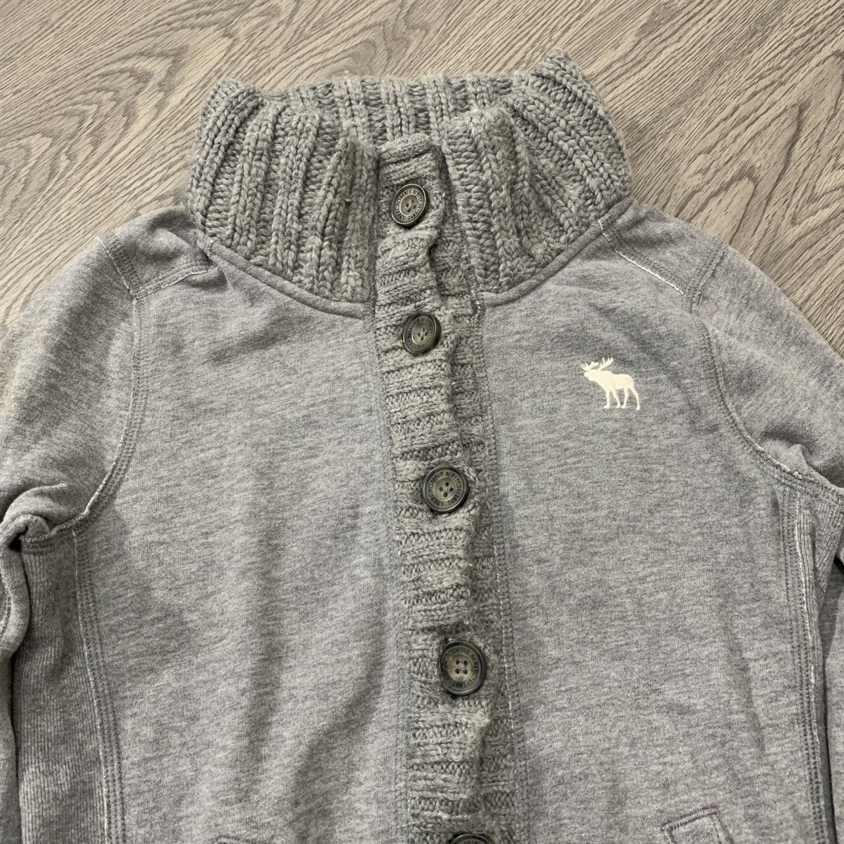 20471120 Vintage Abercrombie and Fitch gray sweater cardigan Size US S / EU 44-46 / 1 - 3 Thumbnail