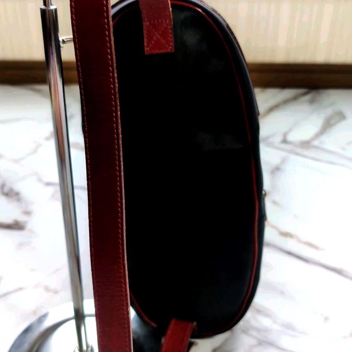 Issey Miyake ISSEY MIYAKE Bodybag Accessory Bordeaux x Black Casual 90-00's Pre-owned Size ONE SIZE - 3 Thumbnail