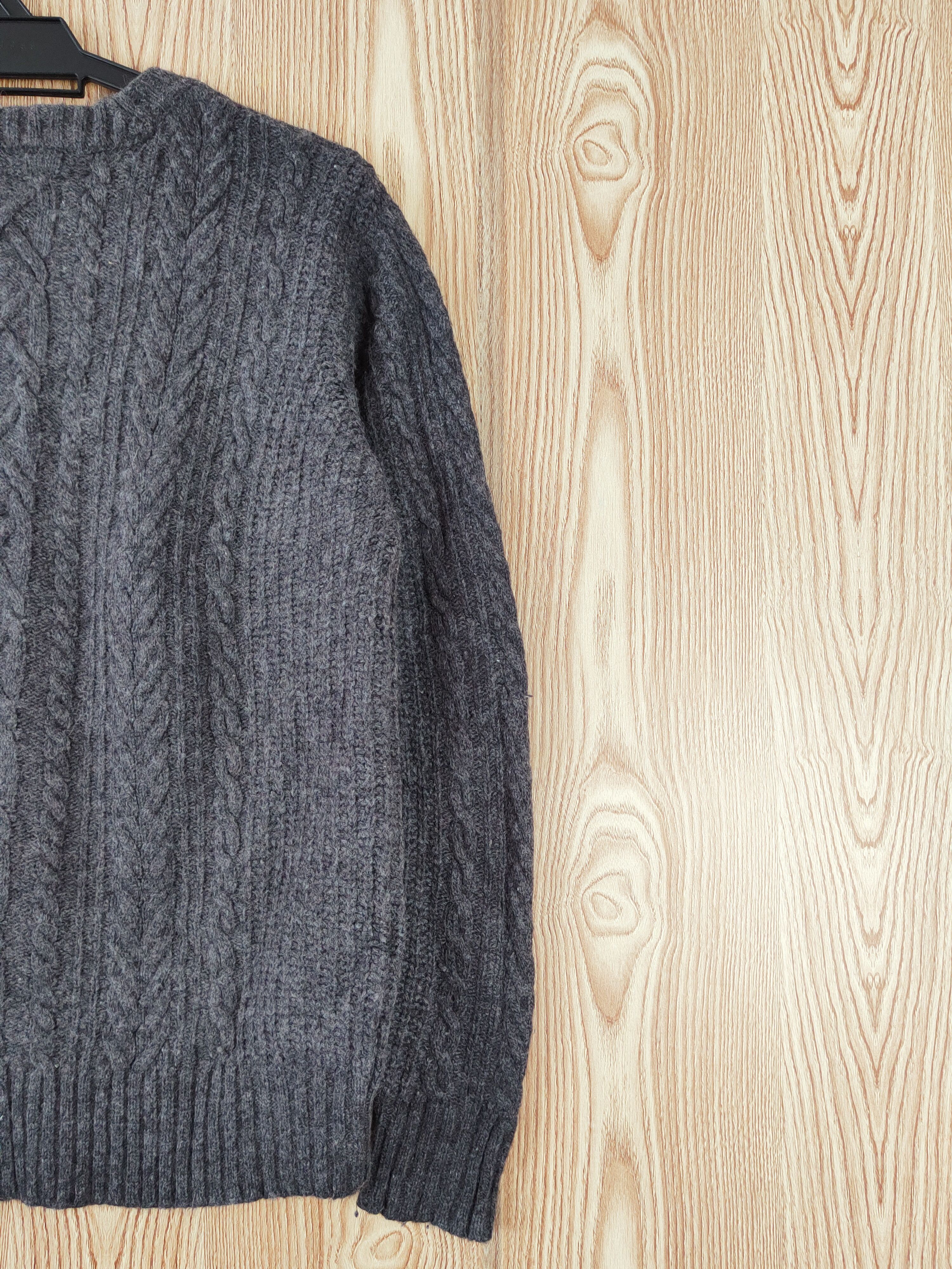 Aran Isles Knitwear × Japanese Brand × Vintage Ungrid Black Knitwear Sweatshirts #W831 Size US M / EU 48-50 / 2 - 9 Thumbnail