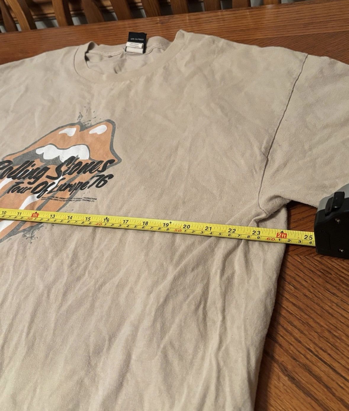 Other 2008 The Rolling Stones Tour of Europe '76 Cream T-Shirt XXL Size US XXL / EU 58 / 5 - 6 Thumbnail