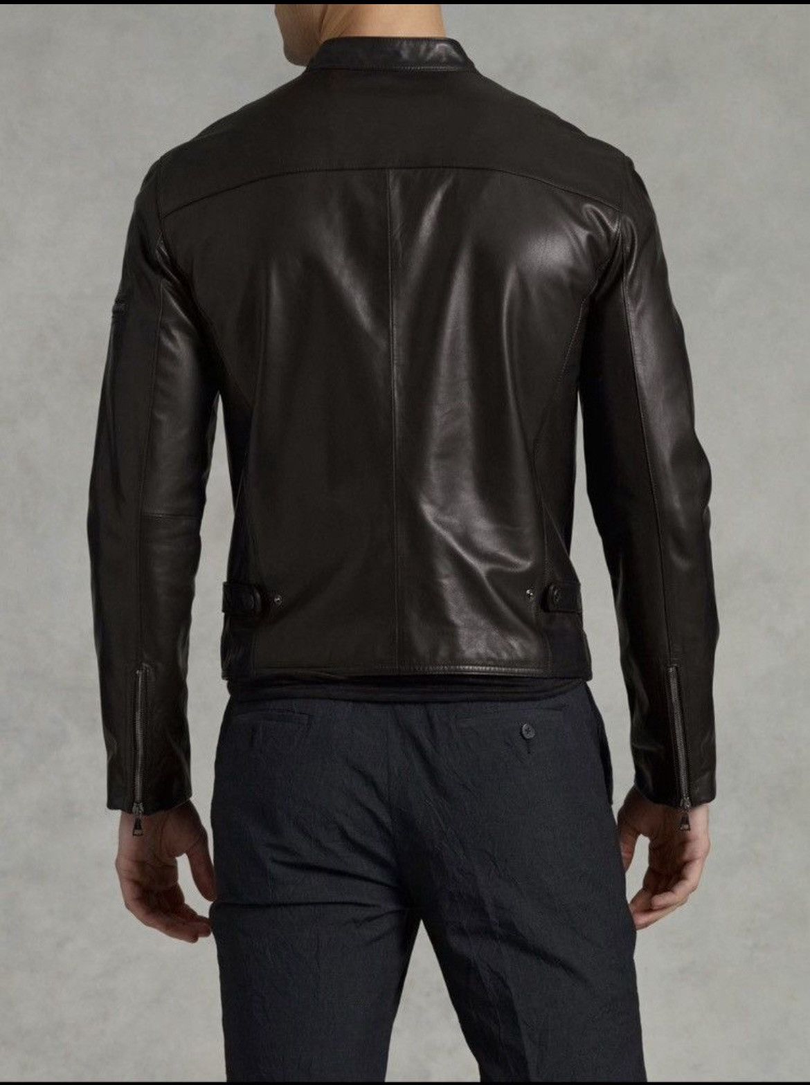 John Varvatos Lambskin Leather Moto Jacket EU 54 USA 44 Size US L / EU 52-54 / 3 - 3 Thumbnail
