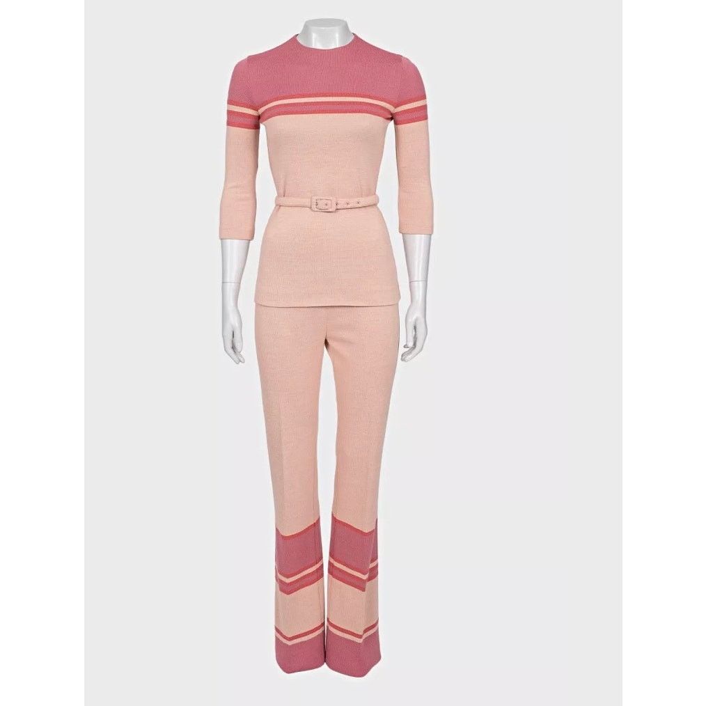 Miu Miu Miu Miu Pink Striped Suit Set Sz.40/S Size S / US 4 / IT 40 - 1 Thumbnail
