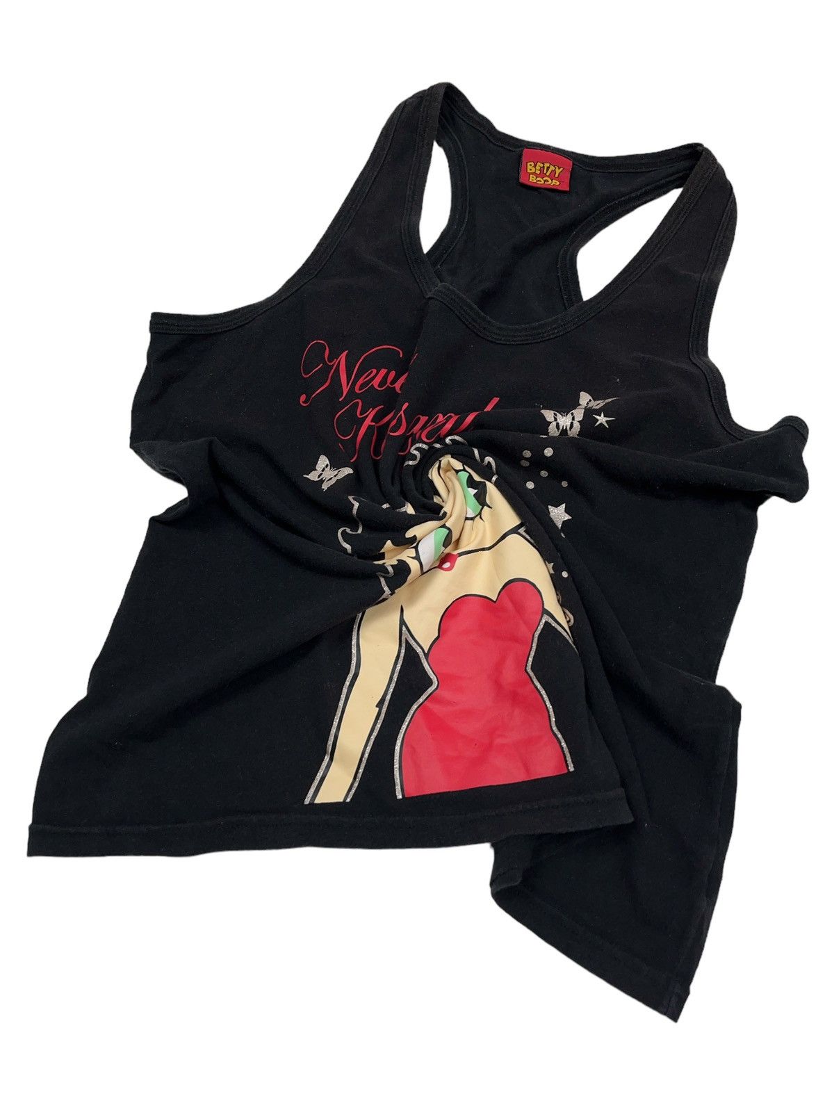 Cartoon Network Vintage style Betty Boop Never Kiss and Tell Tank Top Shirt Size L / US 10 / IT 46 - 2 Thumbnail