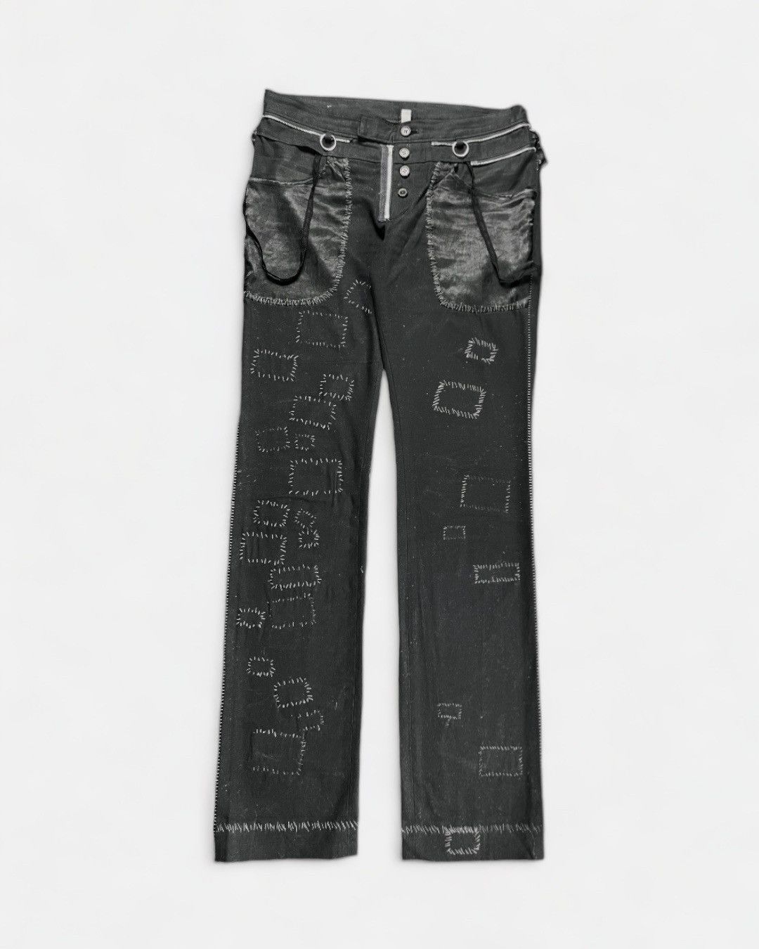 image of Undercover - Ss03 Scab Stitched Crust Pants in Black, Women's (Size 30)