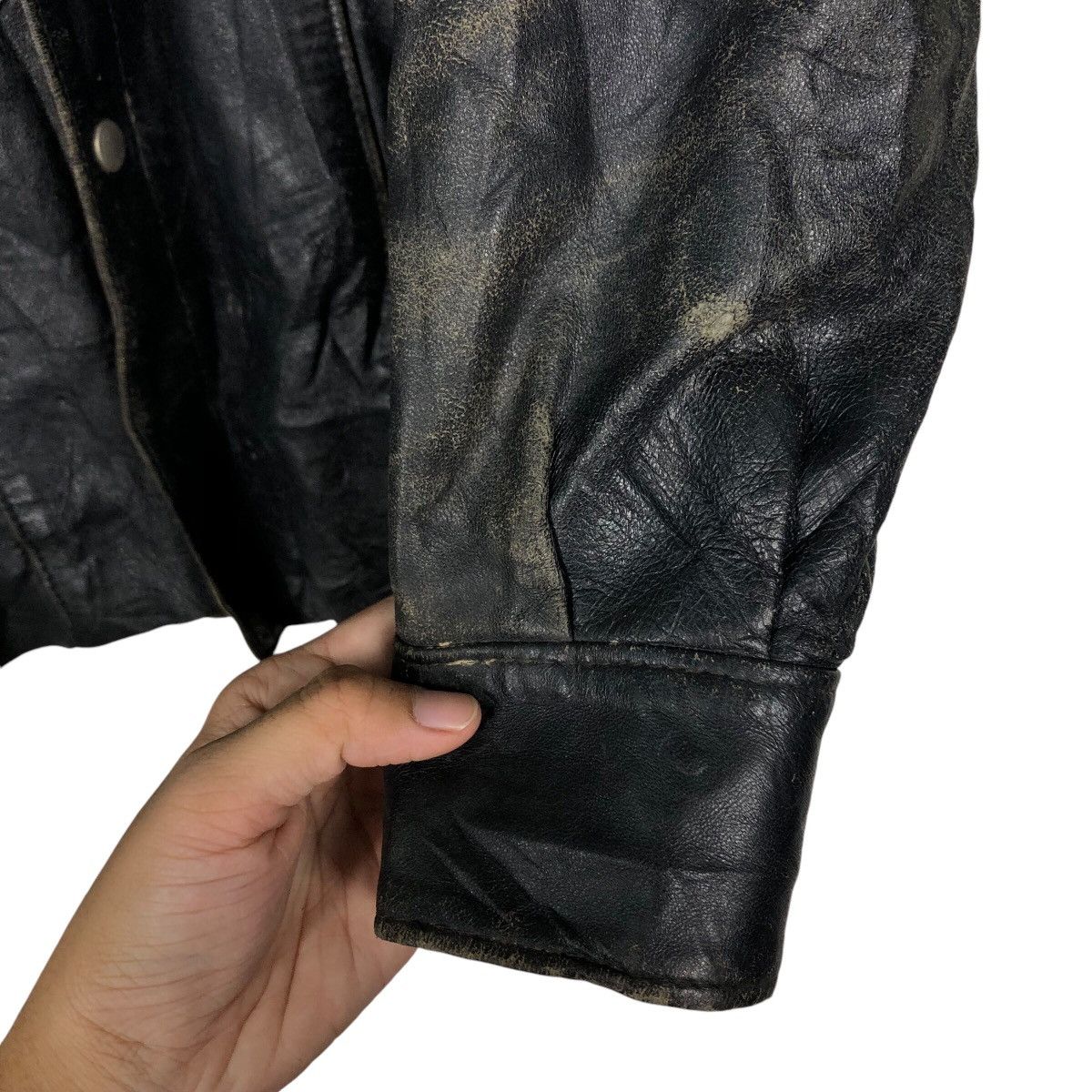 Japanese Brand 📌Unknown Brand Button Biker Leather Jacket 14th Addiction Size US M / EU 48-50 / 2 - 16 Thumbnail