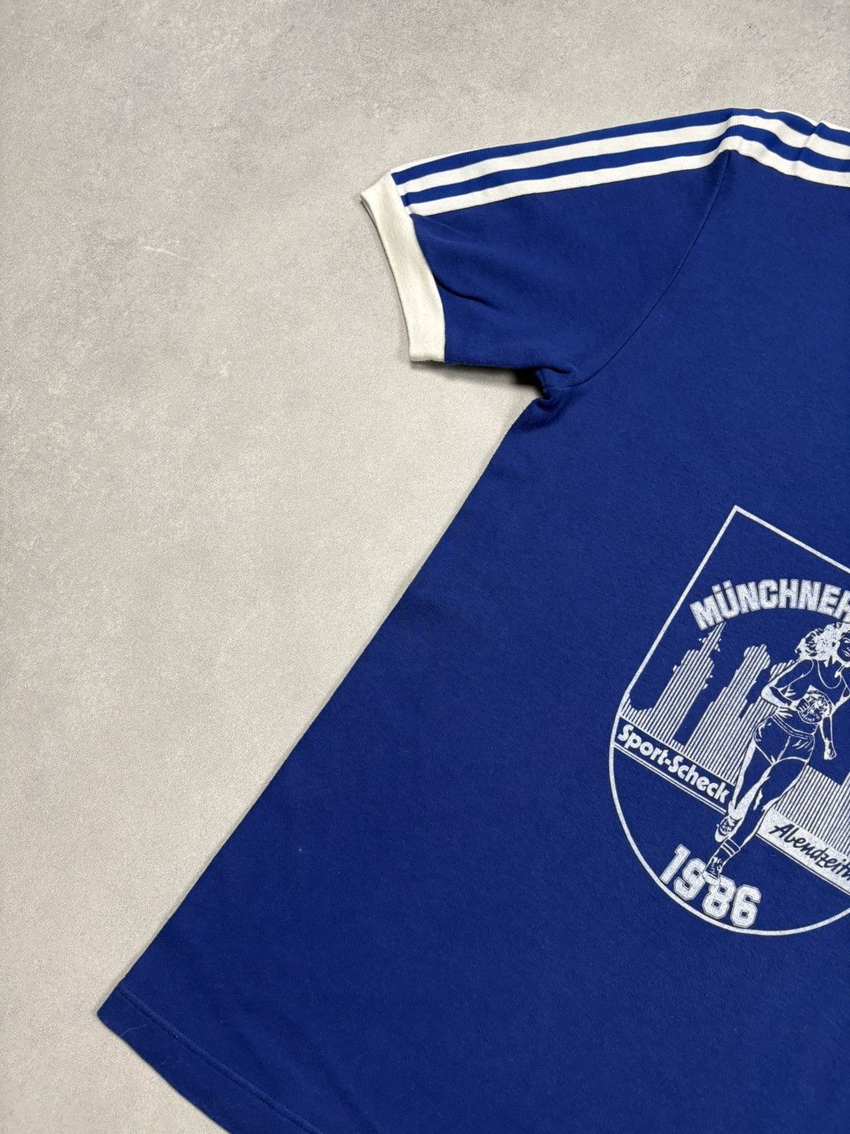 Adidas Vintage Adidas Munchen Stadtlauf 1986 Ringer T Shirt 80s M Size US M / EU 48-50 / 2 - 3 Thumbnail