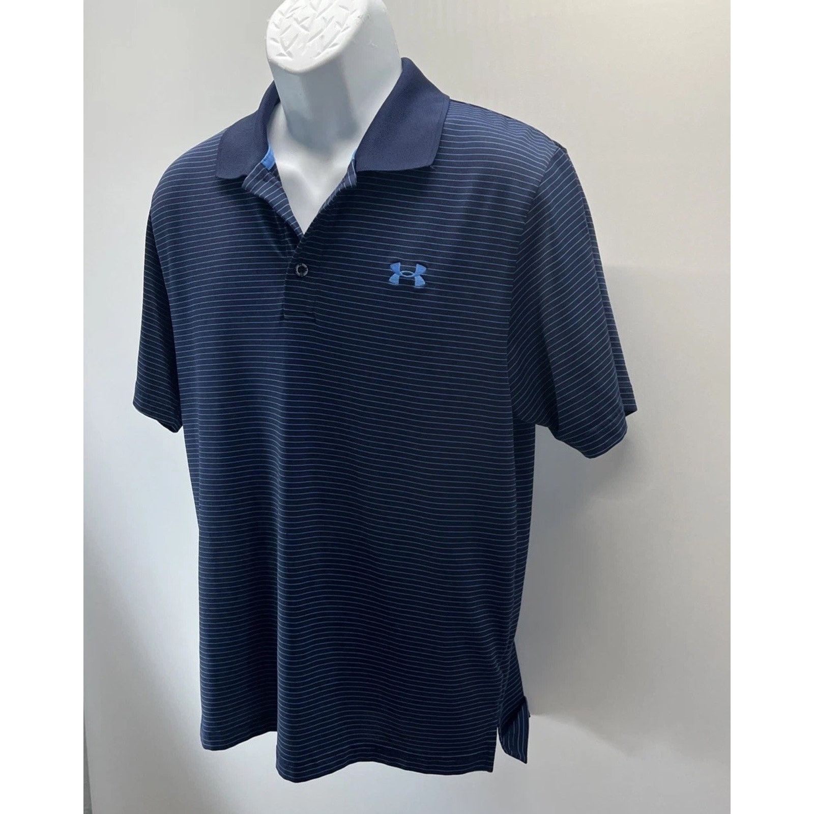 Under Armour Under Armour Men's UA Matchplay Stripe Polo Shirt Blue M Size US M / EU 48-50 / 2 - 3 Thumbnail