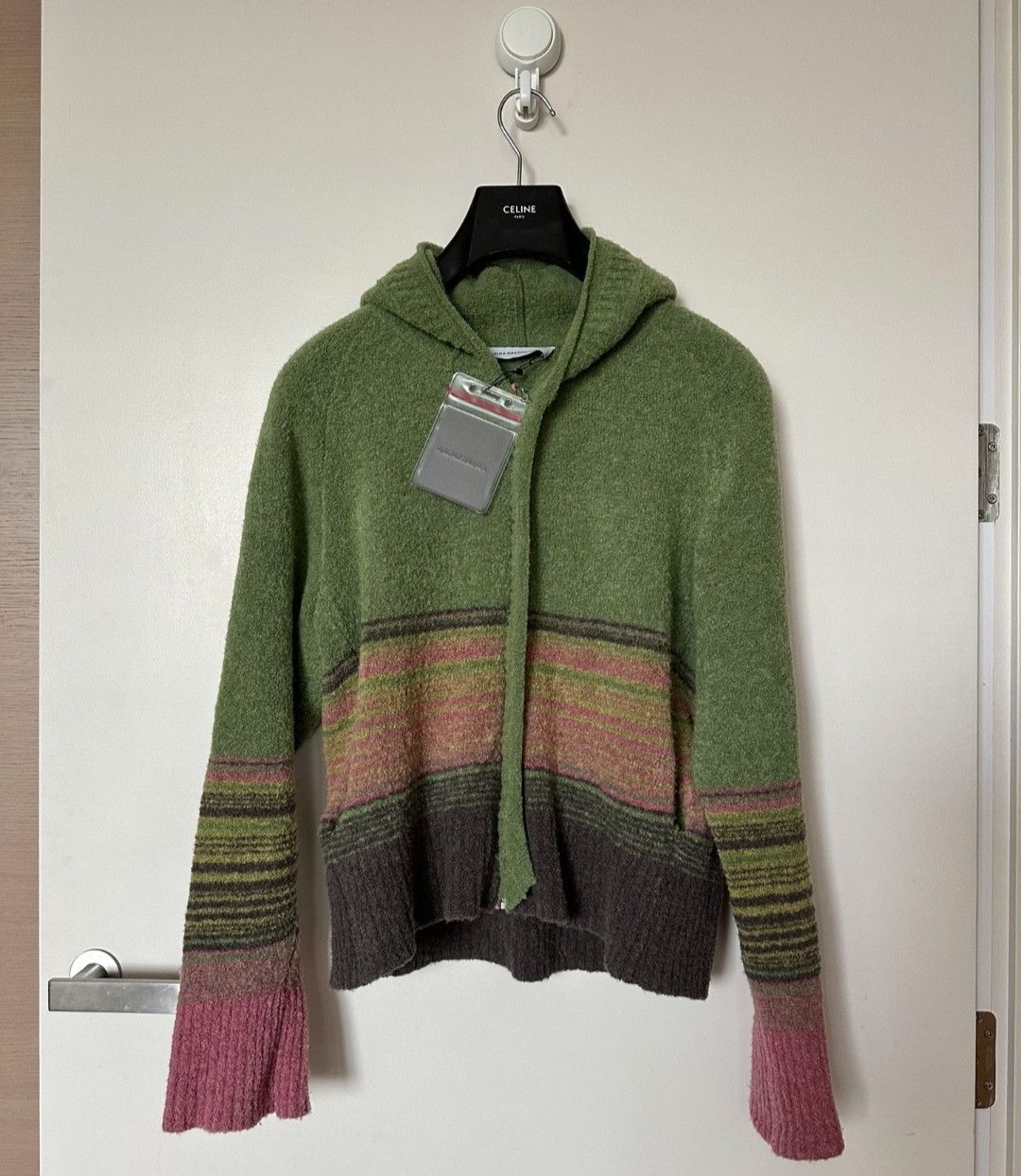 image of Kiko Kostadinov 22Aw Ketra Knit Zipper Sweater in Green, Men's (Size XS)