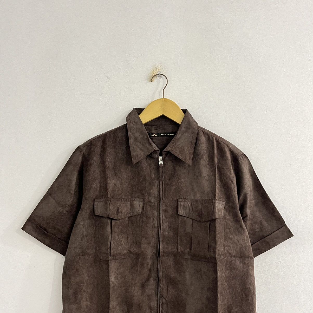 Japanese Brand Allix Brown Zip Up Shirt Size US M / EU 48-50 / 2 - 2 Thumbnail