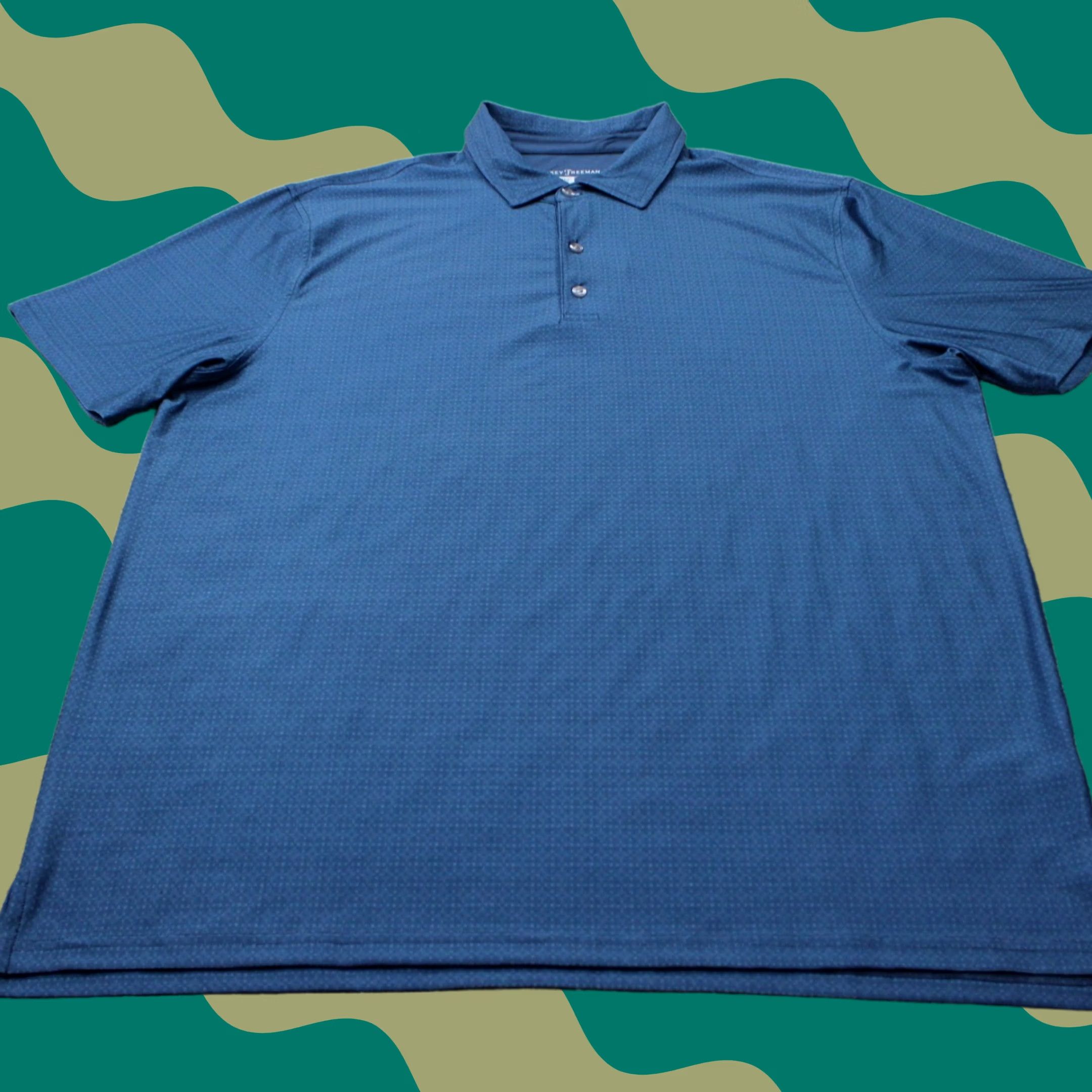 Vintage Hickey Freeman Polo Shirt Mens Large Blue Polyester Stretch S/S Pullover Polo Shirt Mens Large Blue Polyester Stretch S/S Pullover Size US L / EU 52-54 / 3 - 1 Thumbnail