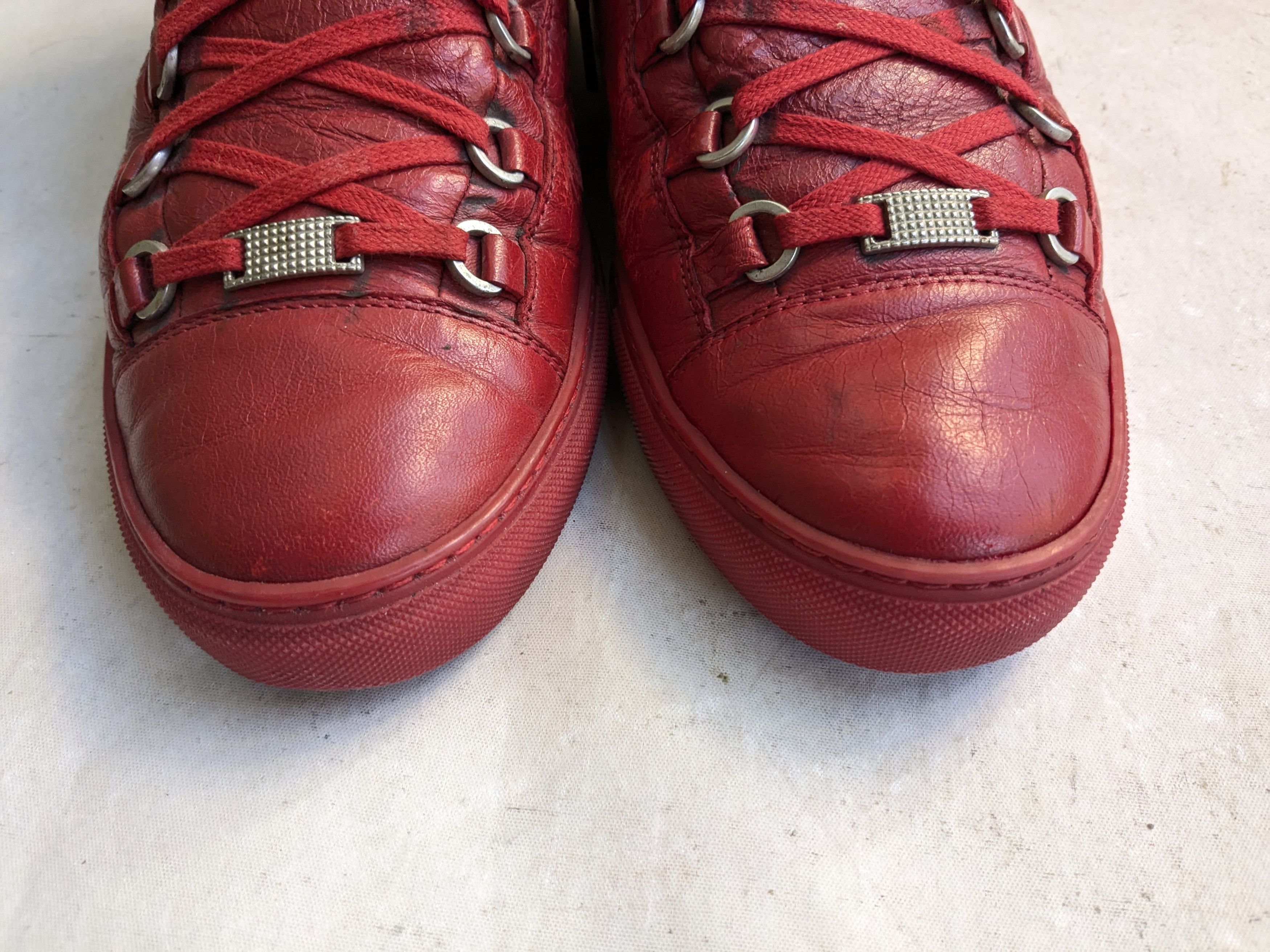 Balenciaga Balenciaga Arena Red 11 High Tops Leather Size US 11 / EU 44 - 2 Thumbnail