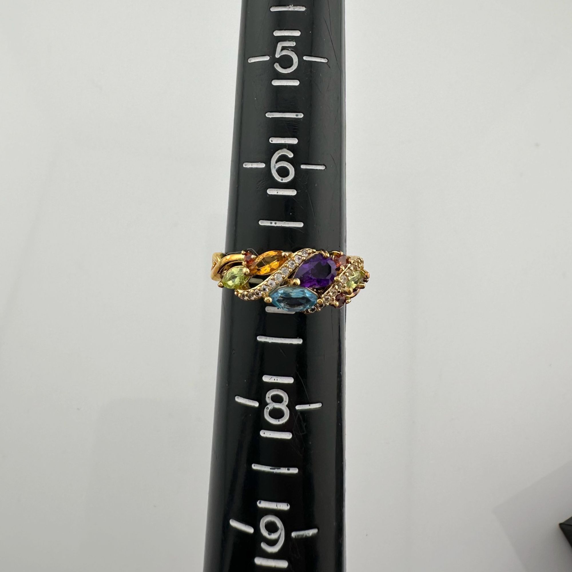 Other Colorful Gemstone Bouquet Ring in Sterling Silver Goldplate Size ONE SIZE - 16 Thumbnail
