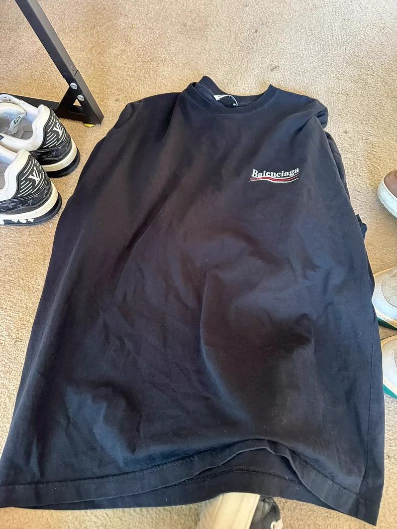 Balenciaga Balenciaga Short Sleeve T-Shirt, Size XS, Classic Wave Pri Size US XS / EU 42 / 0 - 1 Thumbnail