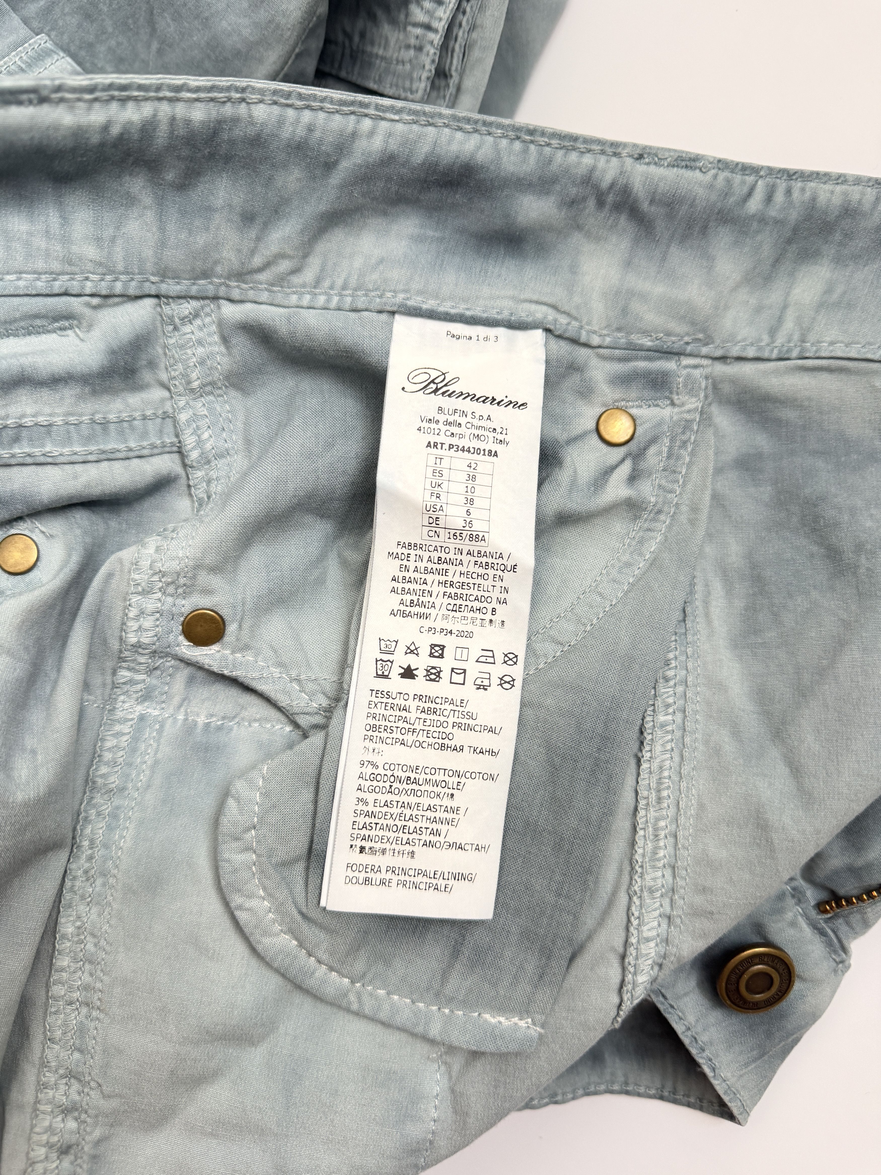 Blumarine Blue pants Size 28" / US 6 / IT 42 - 4 Thumbnail